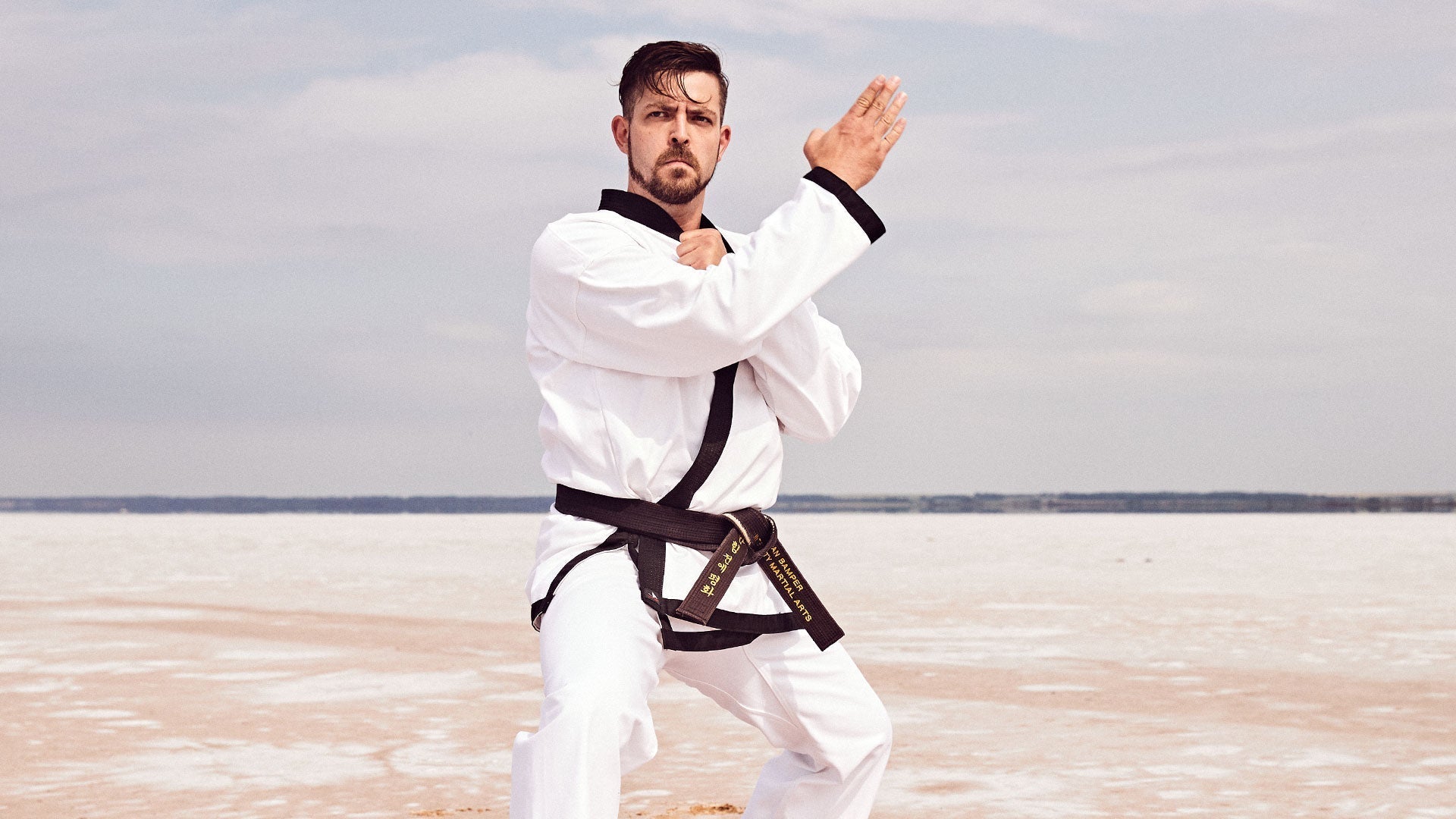 ProWin Tang Soo Do Gi Jacket Only – White With Black Trim – 12 Oz Heavy Weight – Moo Duk Kwan