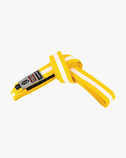 Gameness Youth Ultra-Light Striped Competition Belt Yellow White