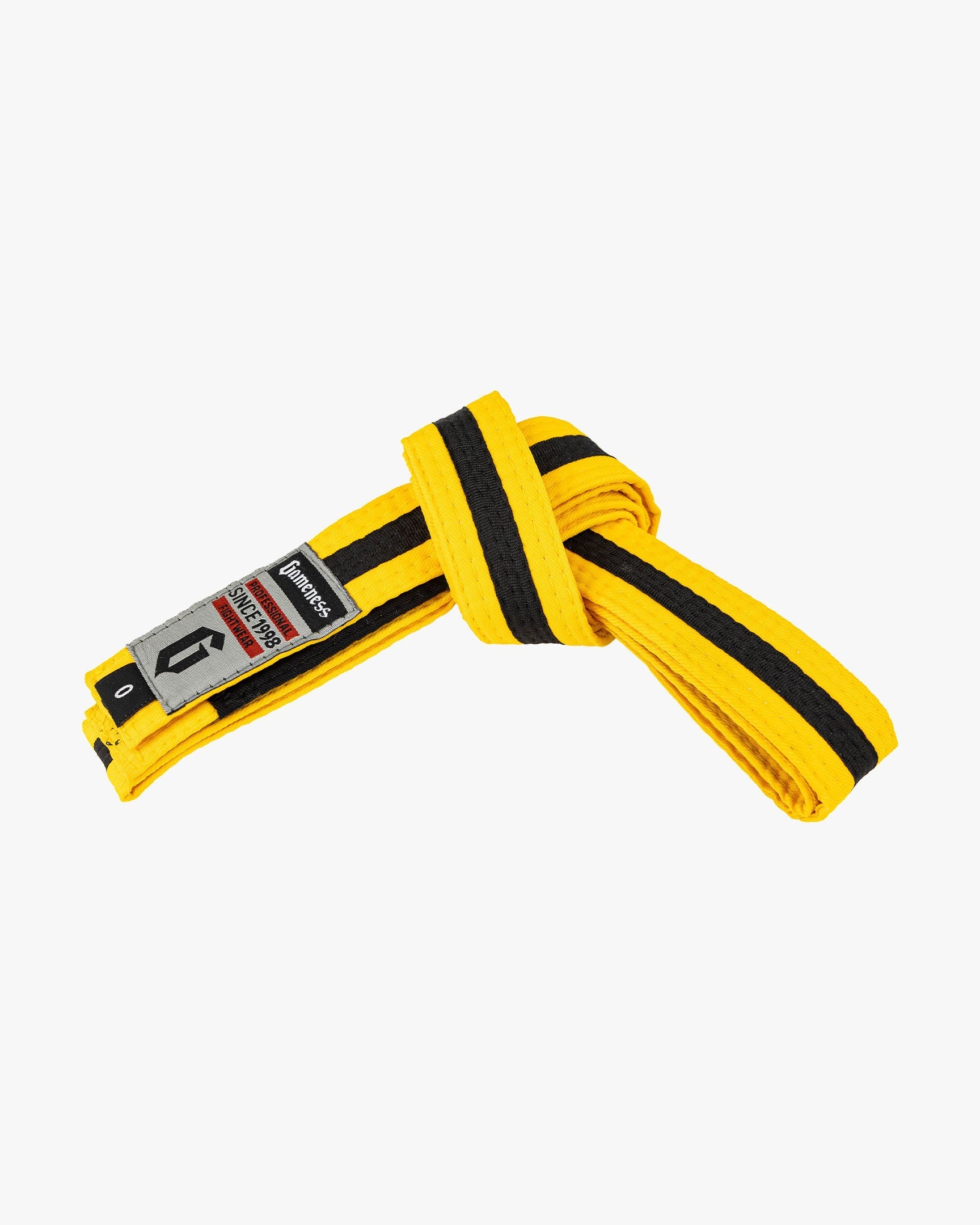 Gameness Youth Ultra-Light Striped Competition Belt Yellow Black