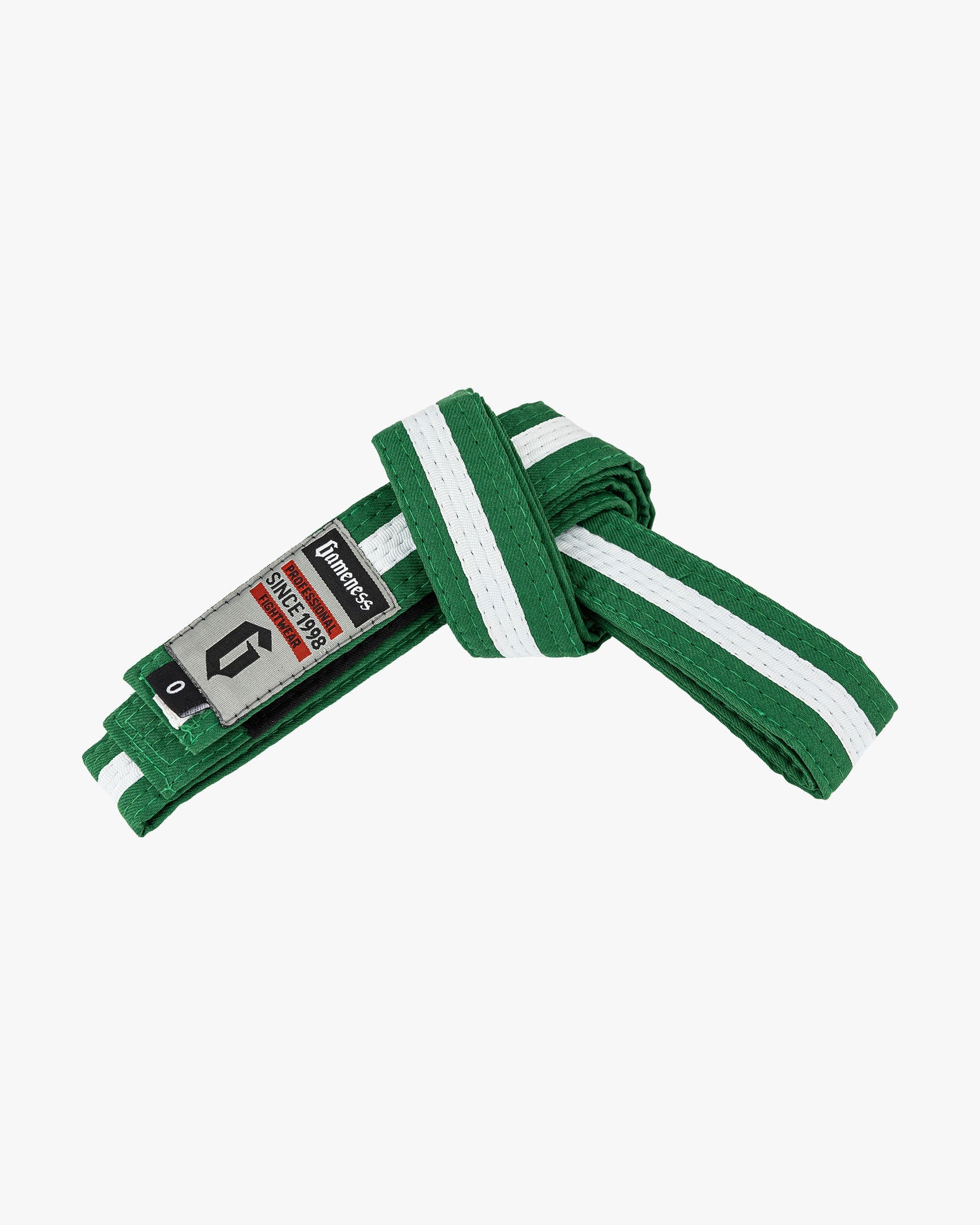 Gameness Youth Ultra-Light Striped Competition Belt Green White