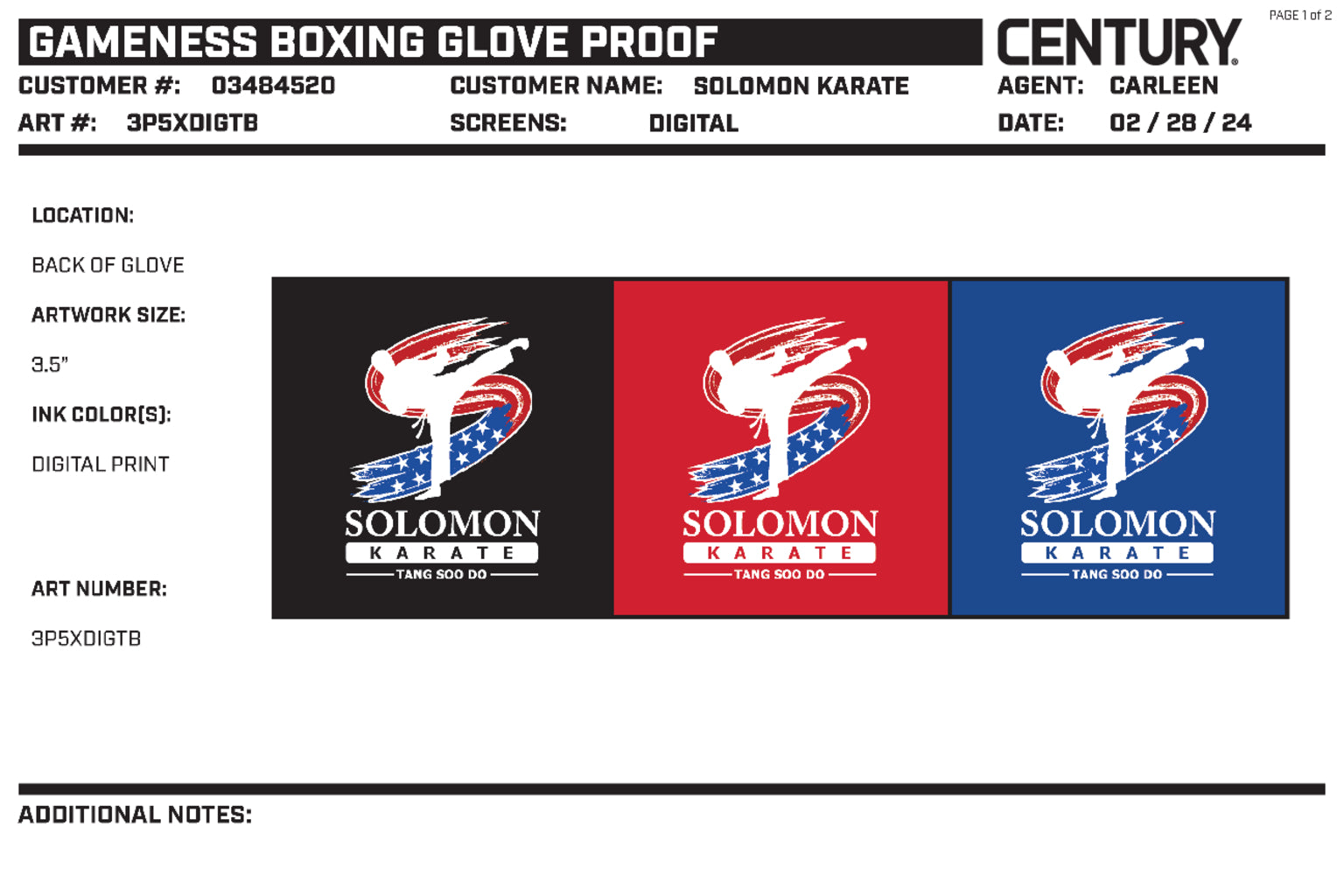 Gameness Boxing Glove Custom, Blue