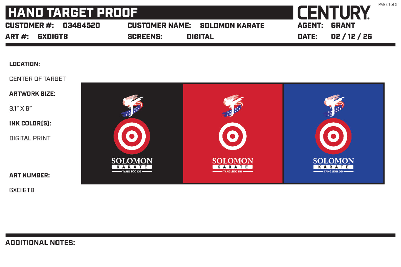 CUSTOM HAND TARGET Black, Red