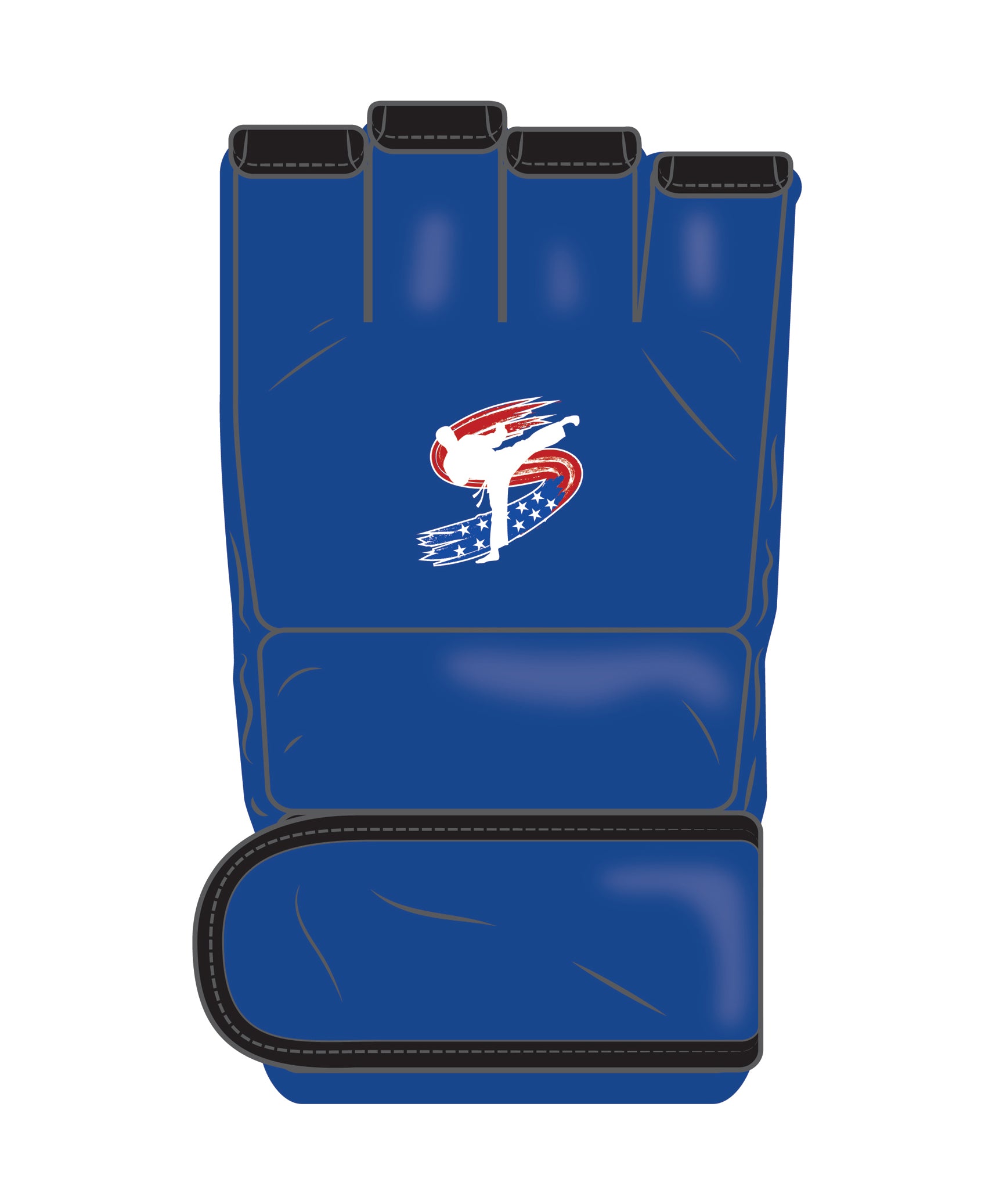 Custom Mma Open Palm Glove, Blue