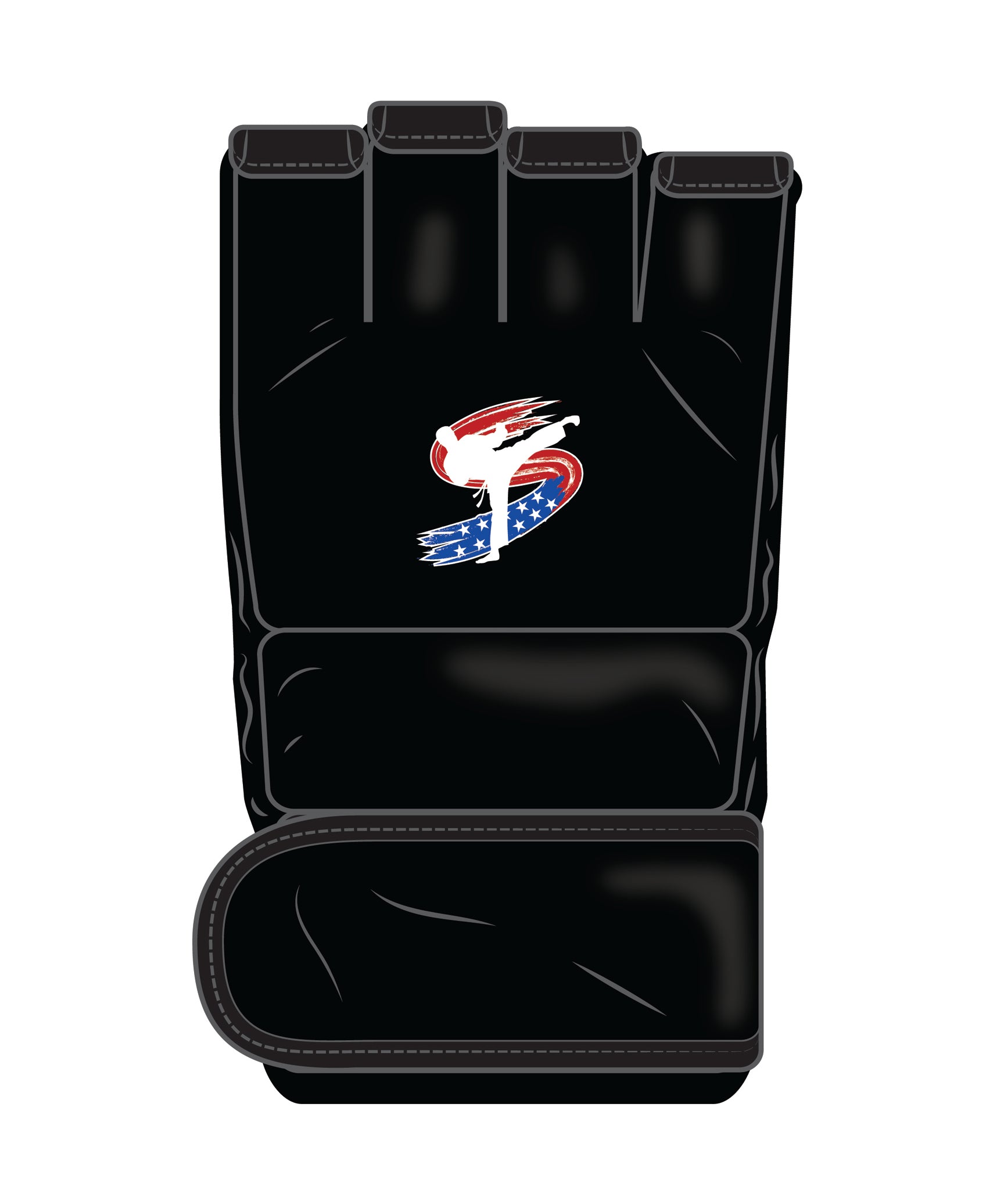 Custom Mma Open Palm Glove, Black