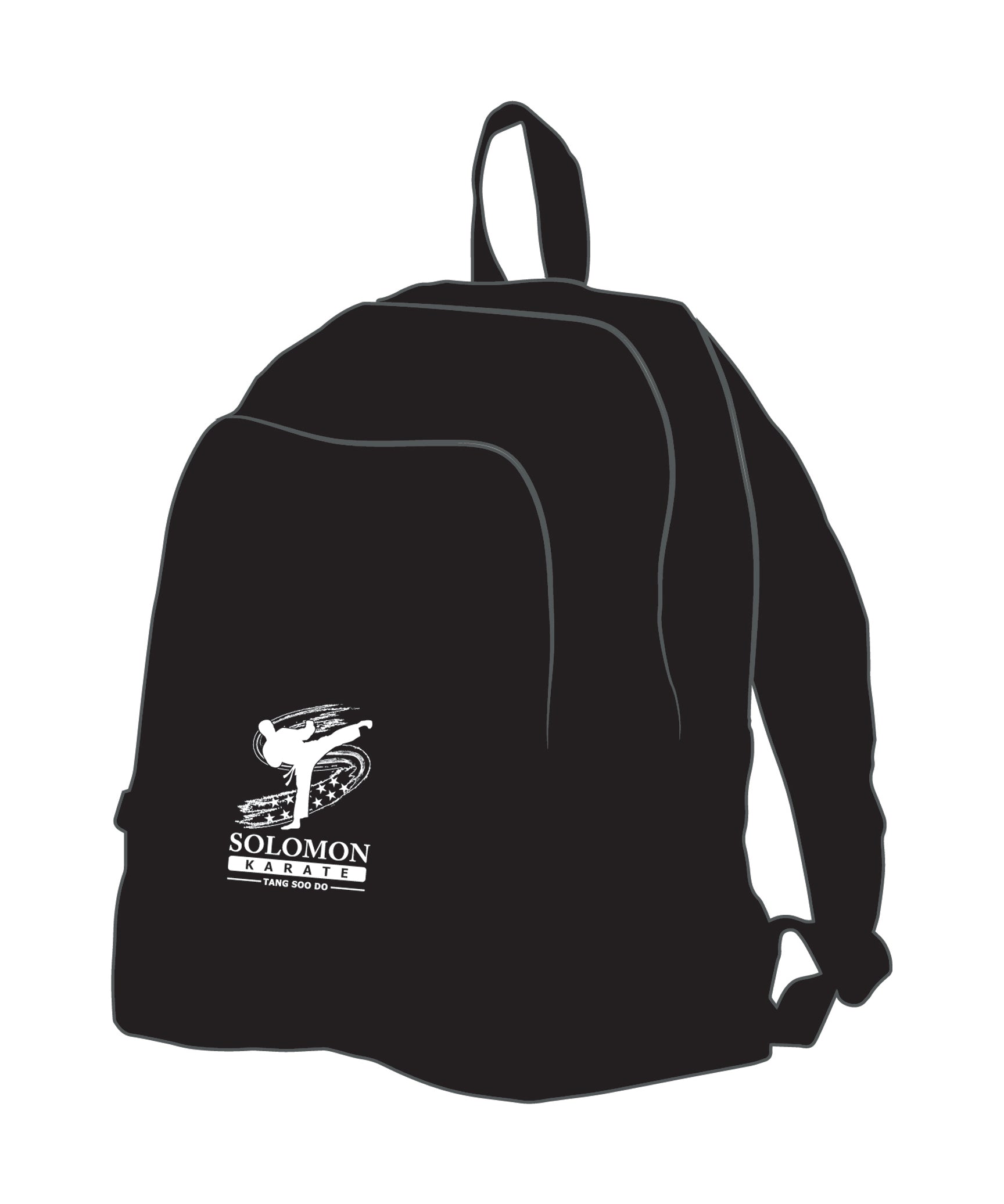 CUSTOM BACK PACK BLK, Black