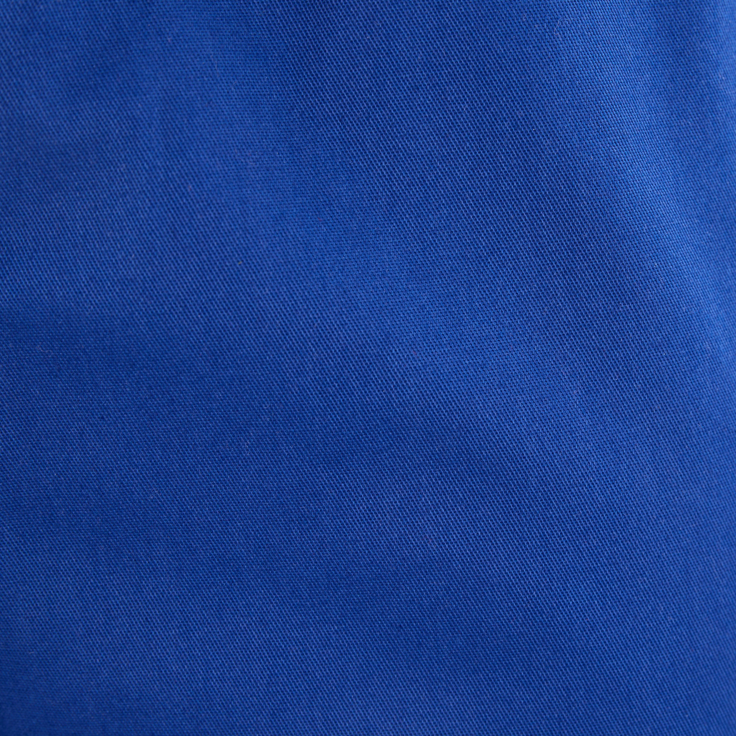 close up of blue fabric