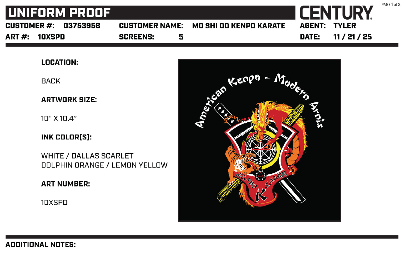 6oz Lightweight Student Jacket Custom, Black