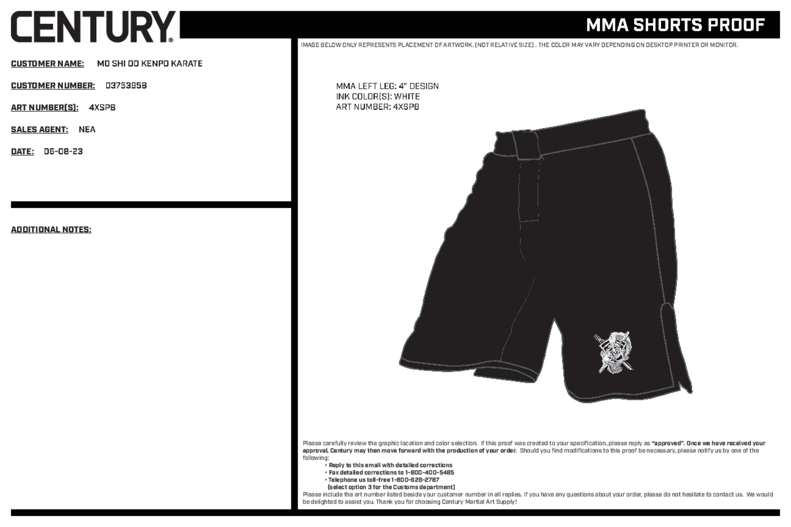 Mma Short Custom Black, Black