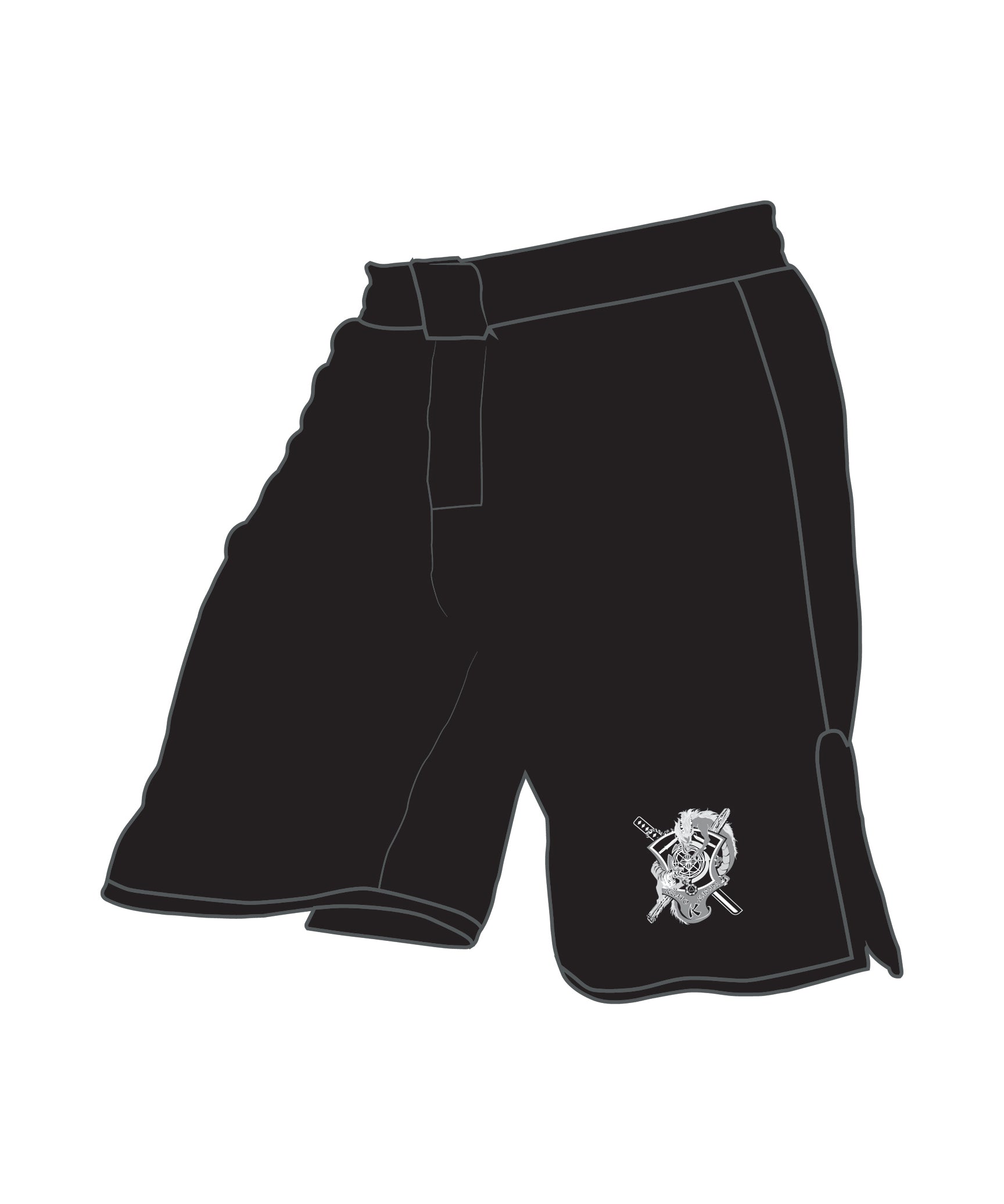 Mma Short Custom Black, Black