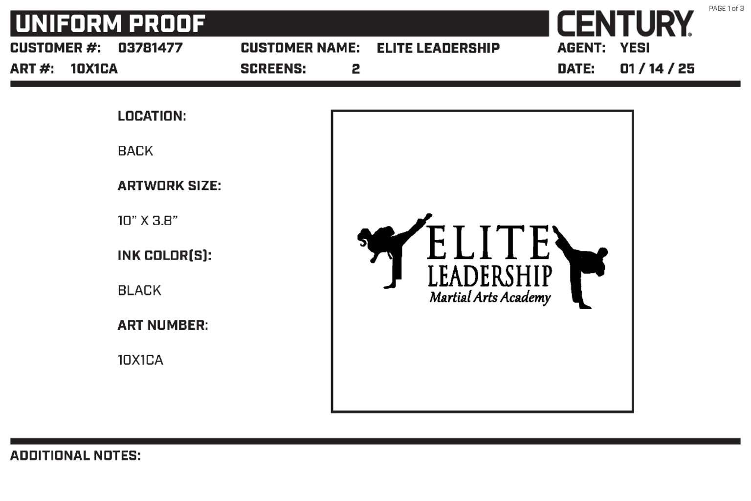 Student Elastic Uniform, White
