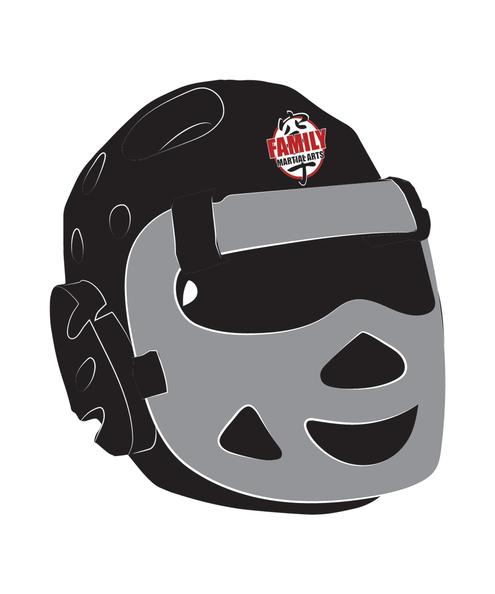 Headgear with shield Custom, Black