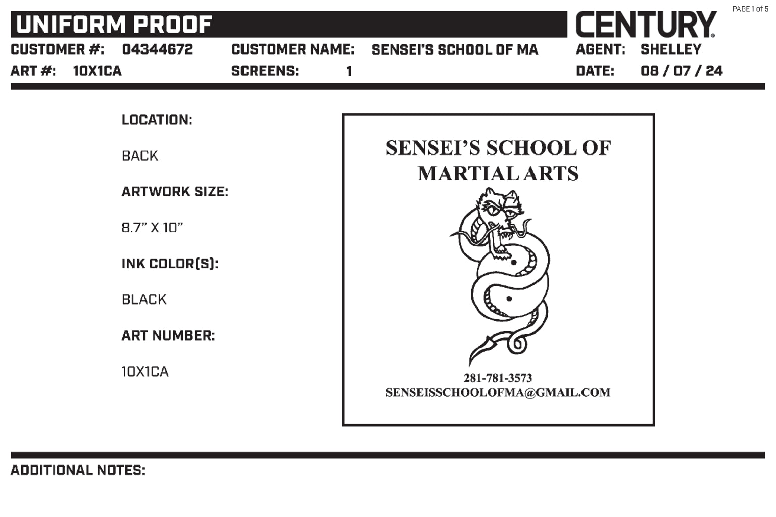 Lightweight Student Uniform, Black