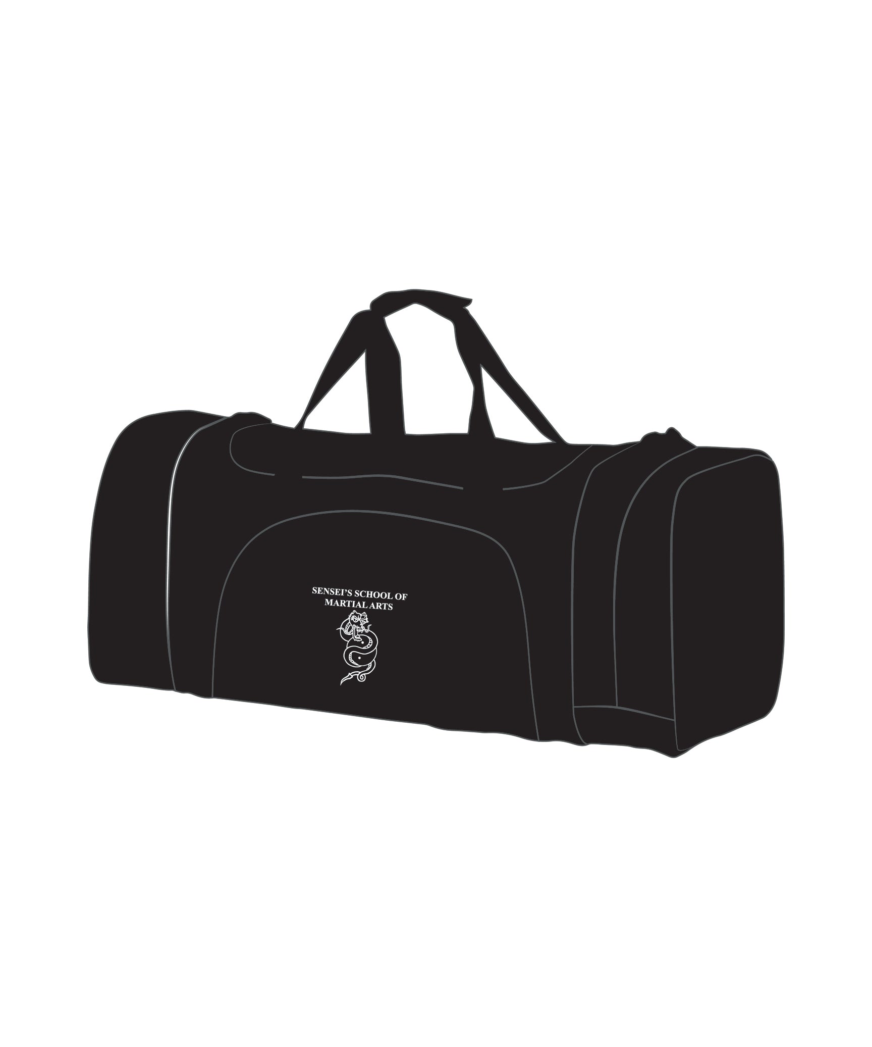 CUSTOM DUFFLE BAG BLK, Black