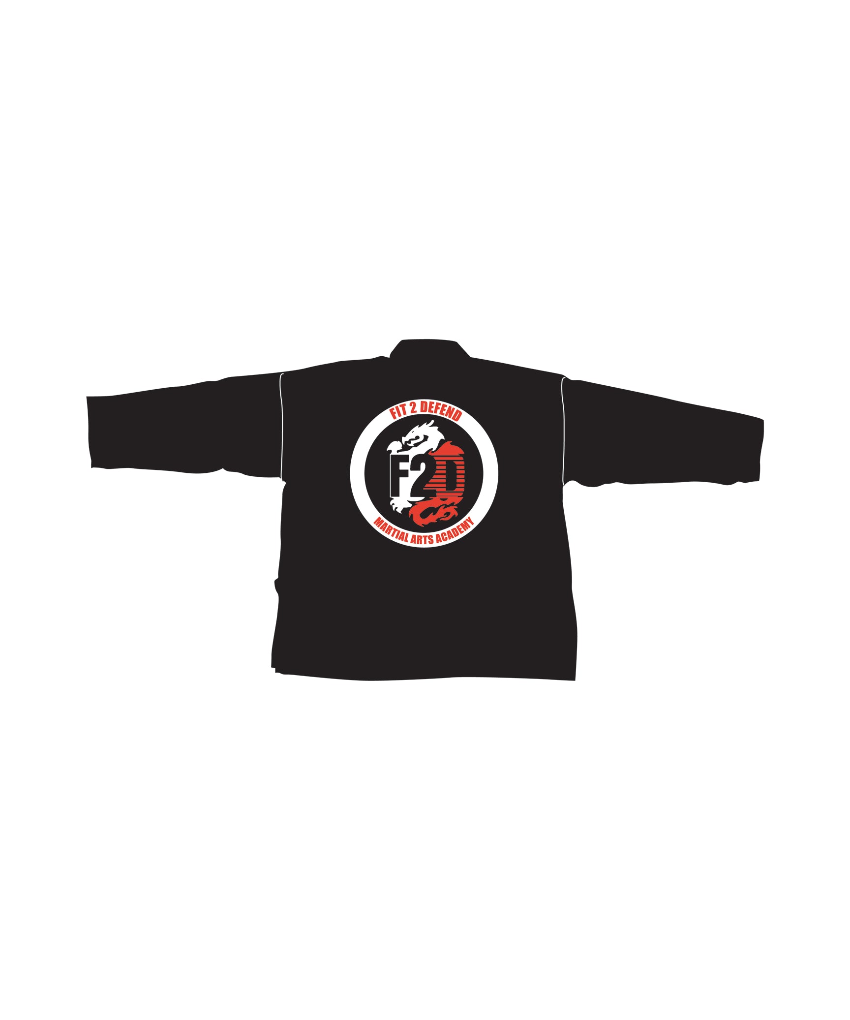 6oz Lightweight Student Jacket Custom, Black