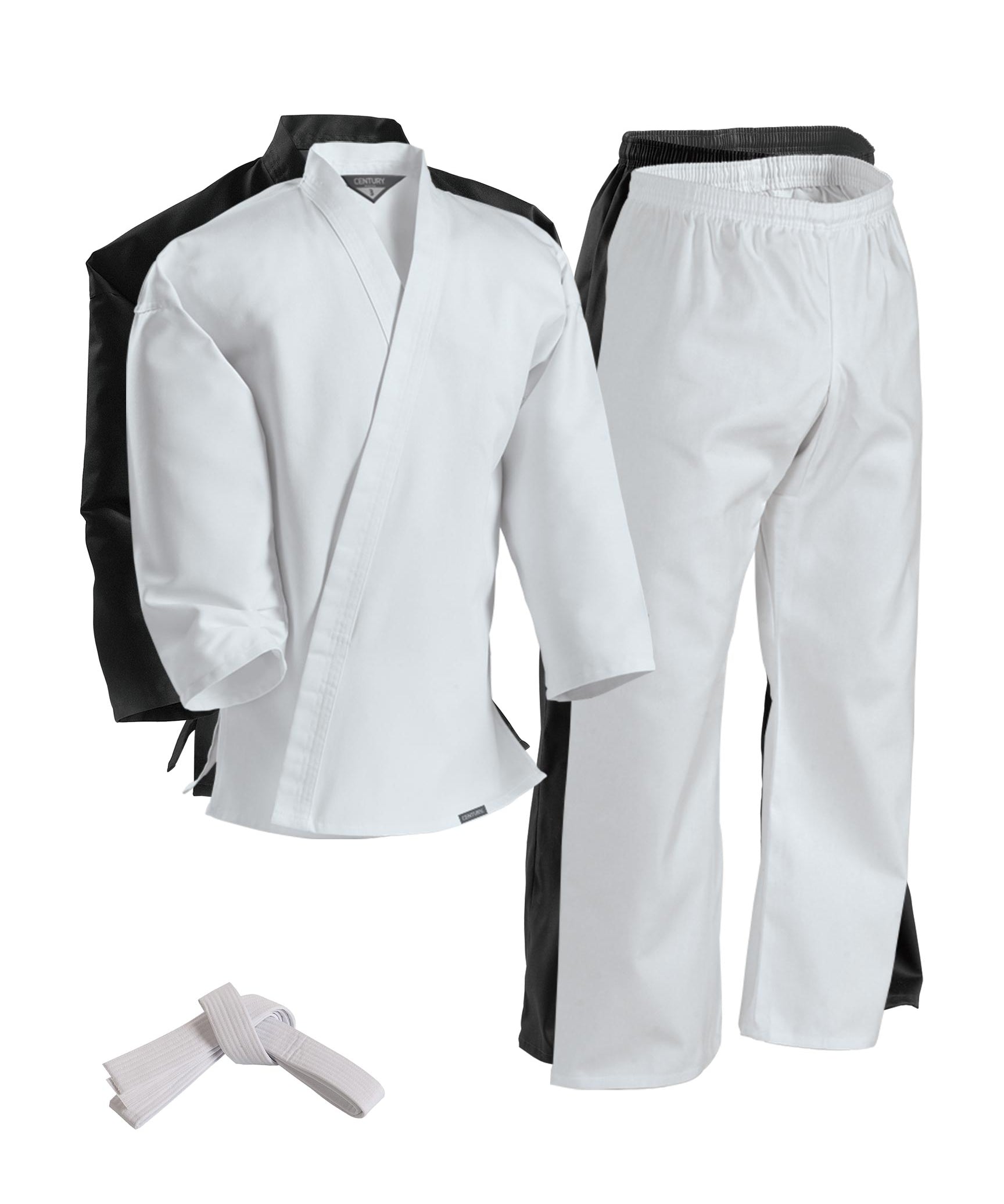 Traditional 7 oz. Villari Uniform with Elastic Pants White