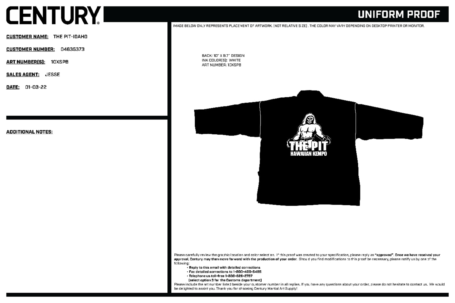 Lightweight Student Uniform, Black