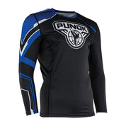 Punok Long Sleeve Compression Top Blue Black White