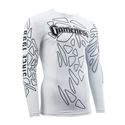 Gameness Men's Long Sleeve Pro Ranked Rash Guard White