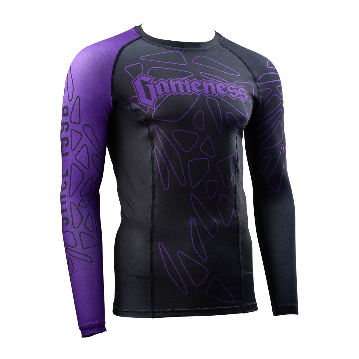 Gameness Men's Long Sleeve Pro Ranked Rash Guard Purple