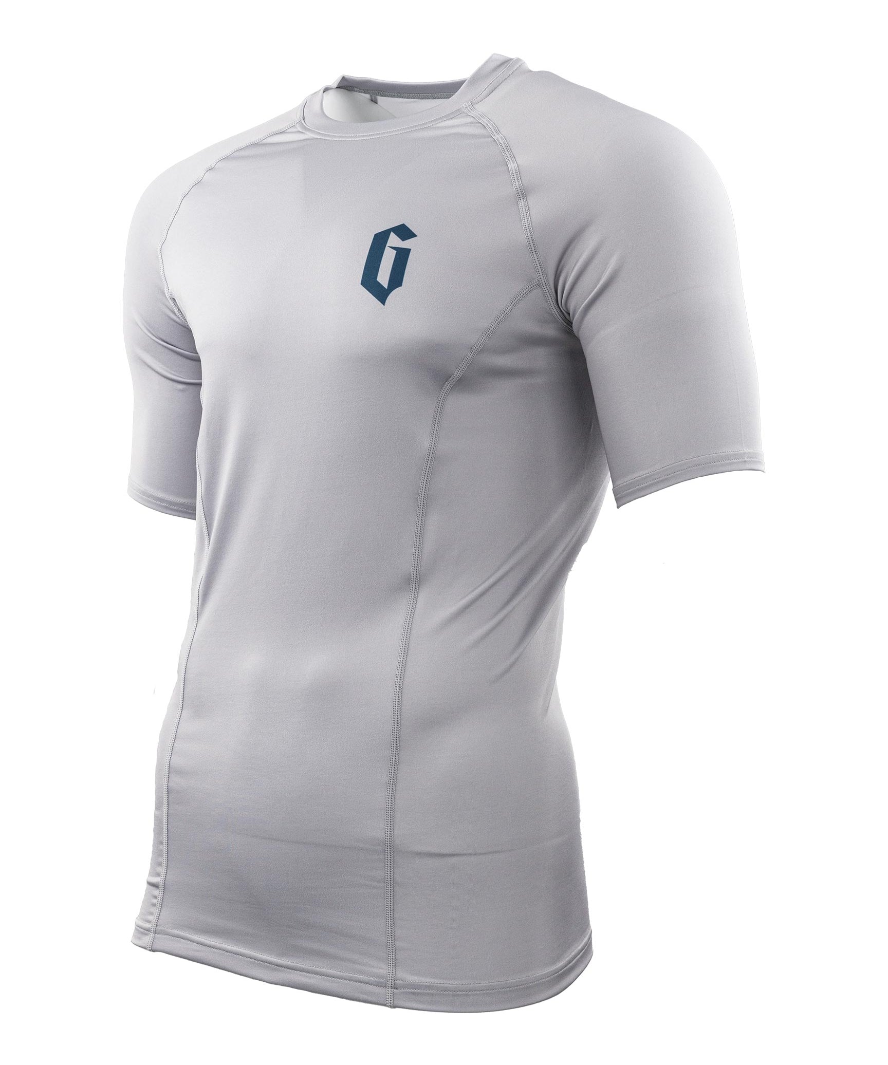 Gameness Mens Short Sleeve Solid Rash Guard