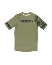 Gameness Combate Youth Short Sleeve Rash Guard Olive