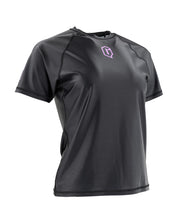 Gameness Women's Short Sleeve Evreda Rash Guard Black Purple