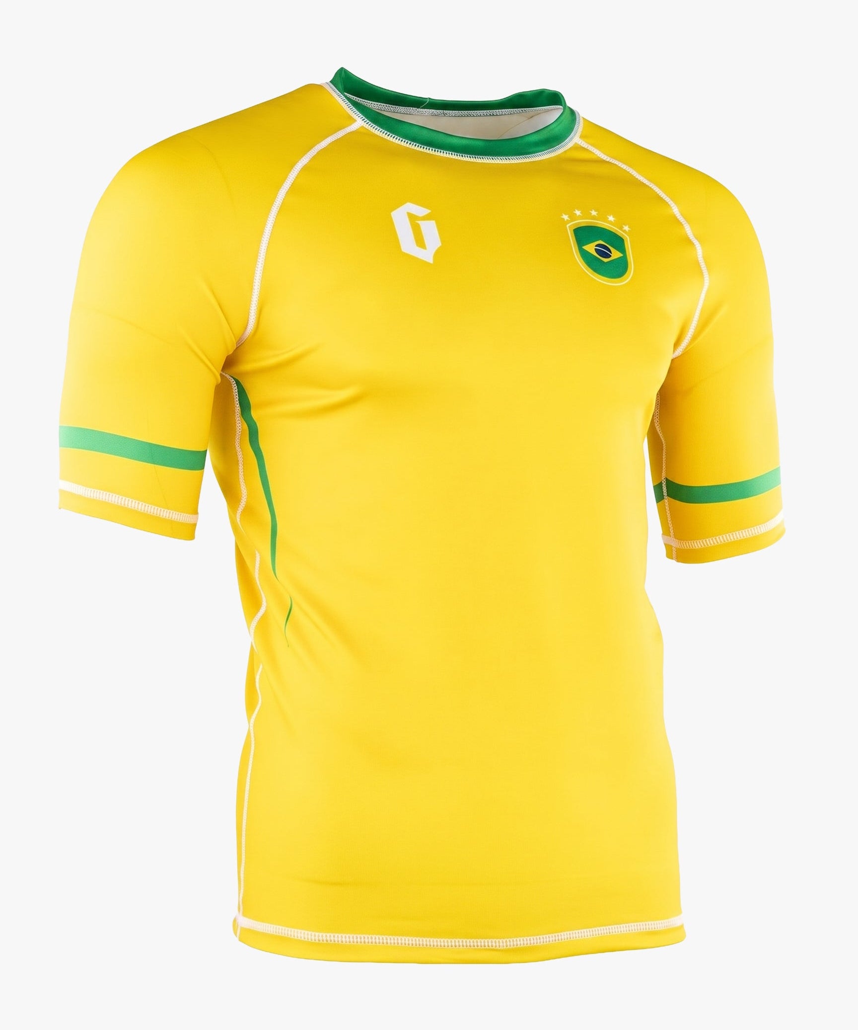 Gameness Brazil Short Sleeve Rash Guard Yellow