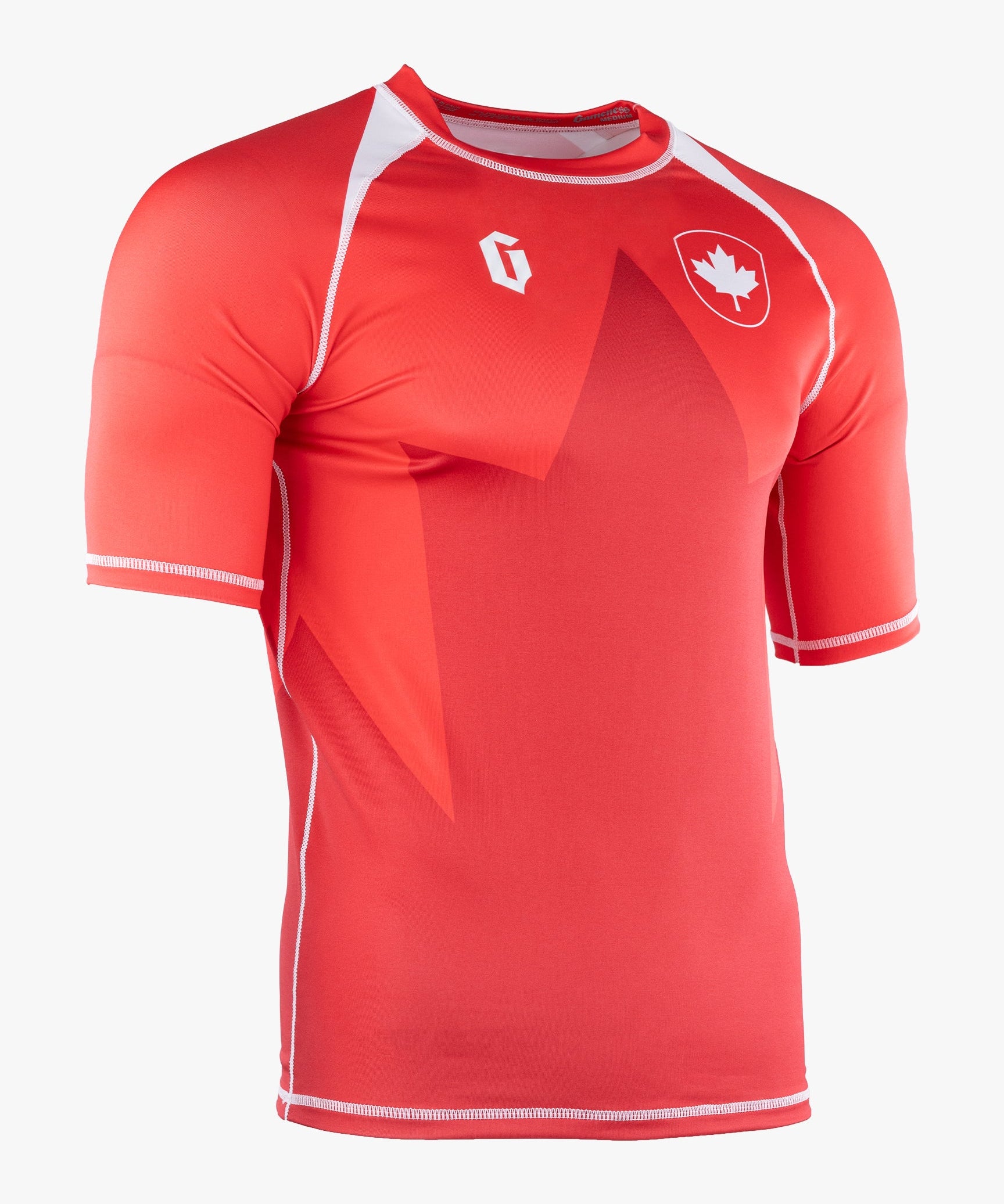 Gameness Canada Short Sleeve Rash Guard Red