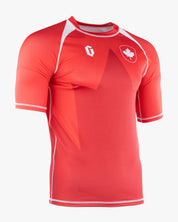 Gameness Canada Short Sleeve Rash Guard Red