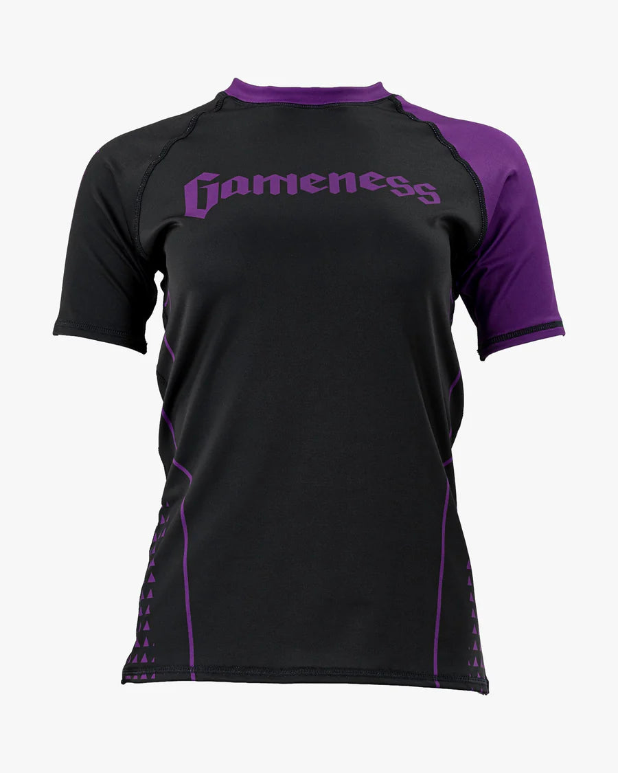 Gameness Women's Short Sleeve Pro Ranked Rashguard Purple