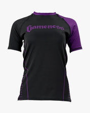 Gameness Women's Short Sleeve Pro Ranked Rashguard Purple