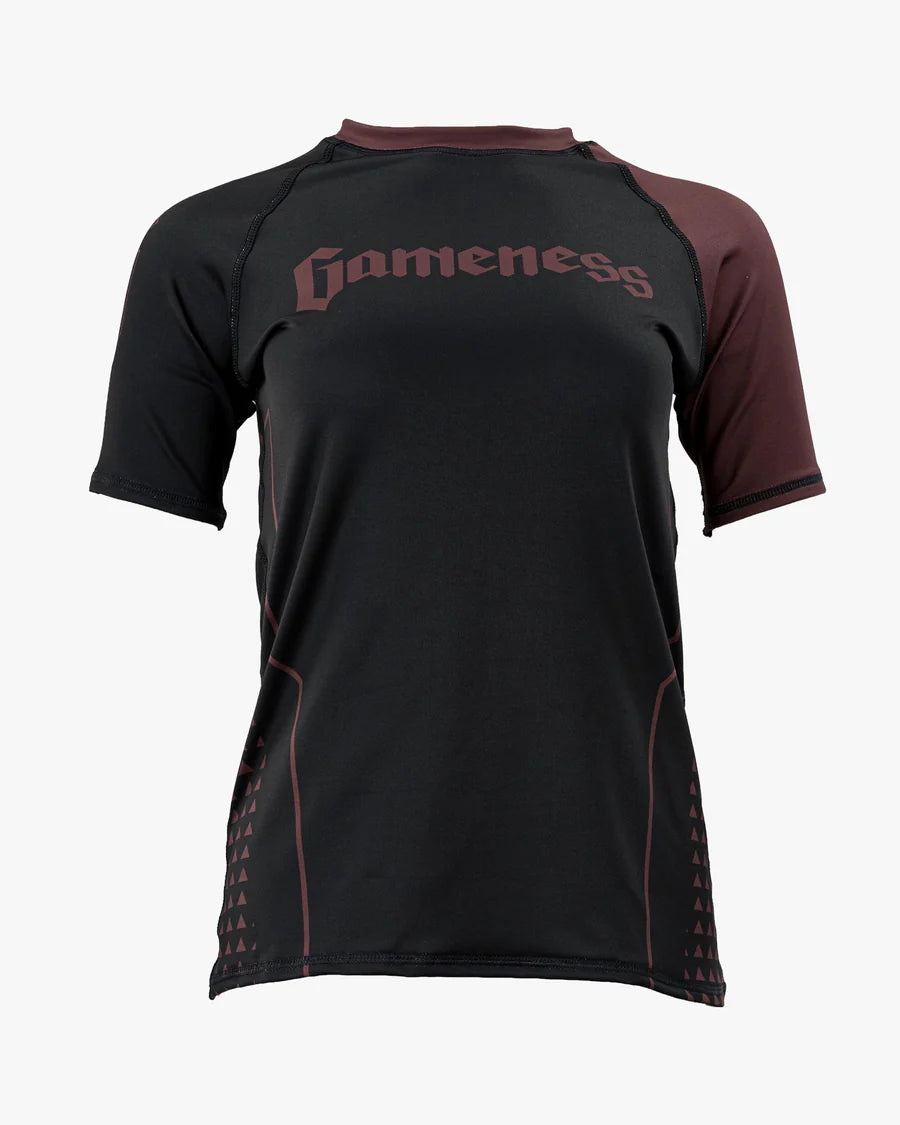 Gameness Women's Short Sleeve Pro Ranked Rashguard Brown