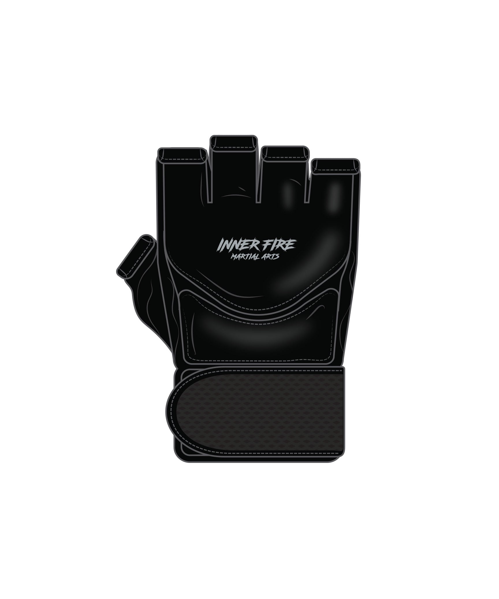 Custom Mma Open Palm Glove, Black