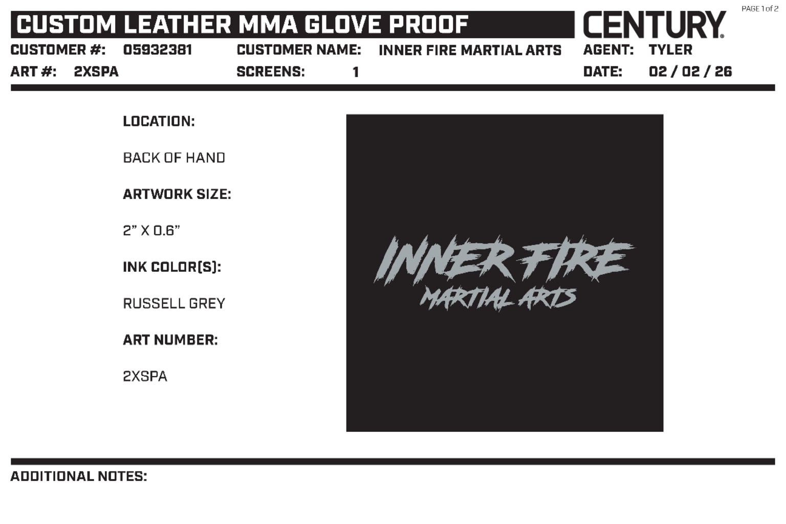 Custom Leather Mma Training Glove, Black