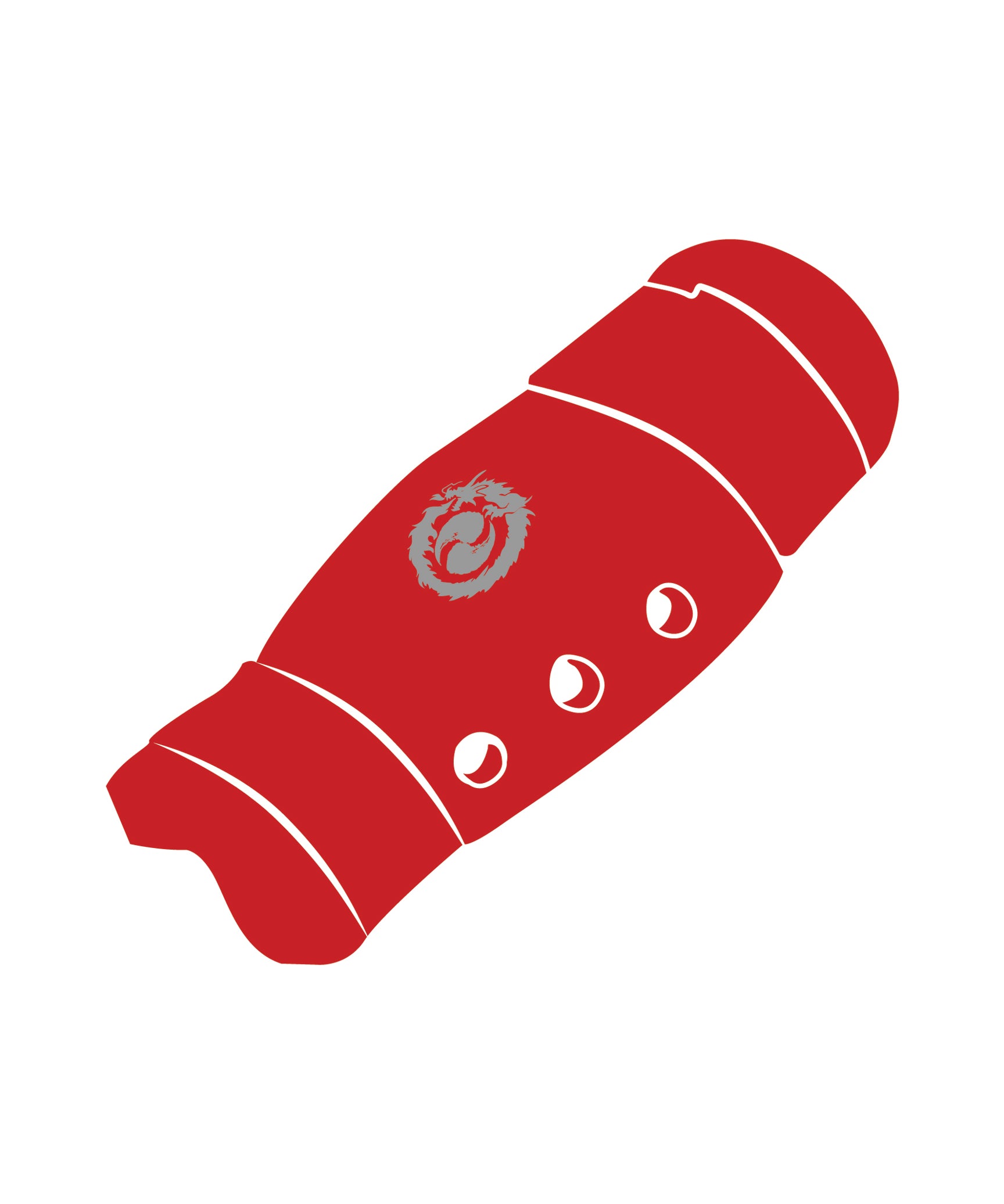 Shin Guard Custom, Red