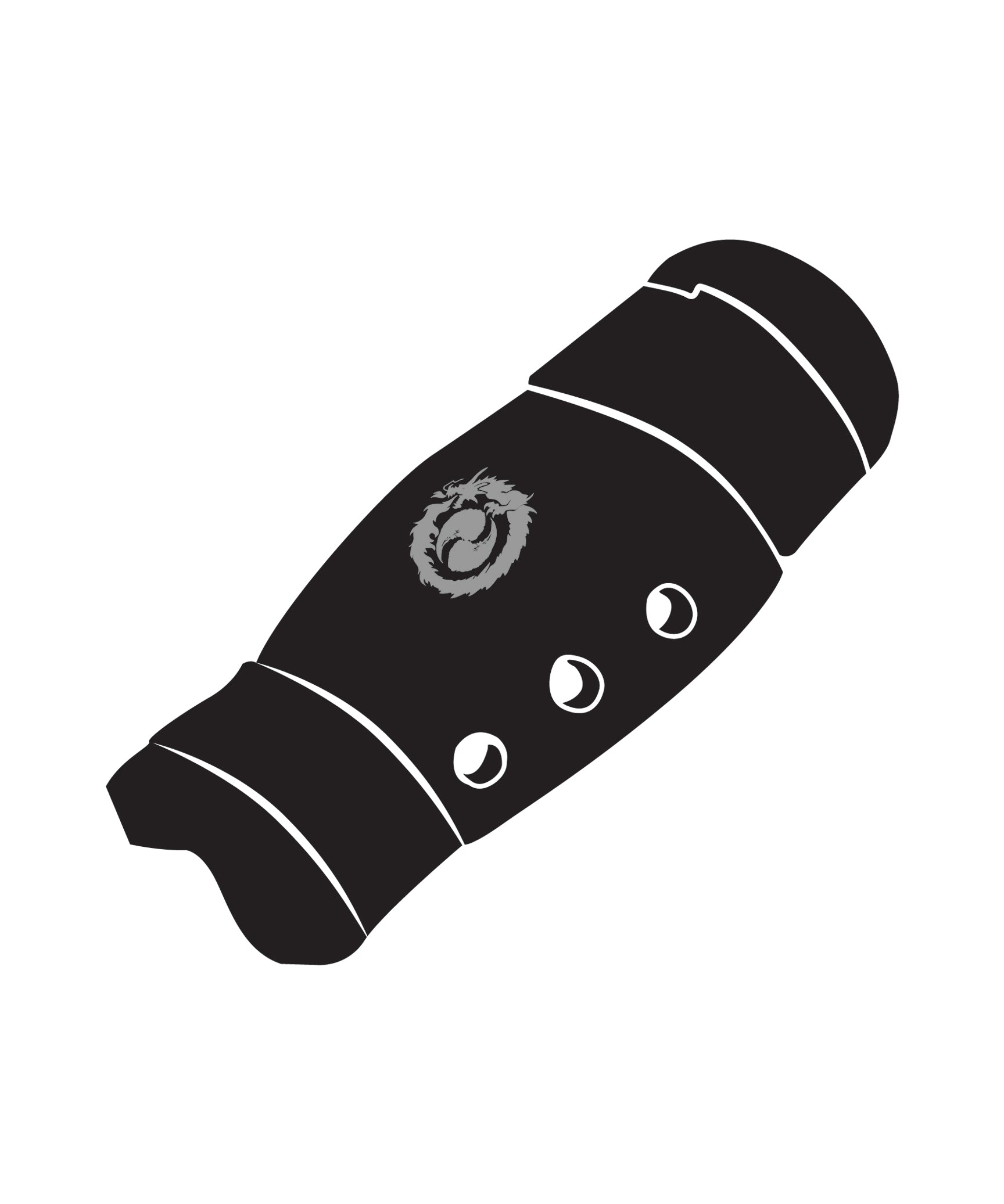 Shin Guard Custom, Black