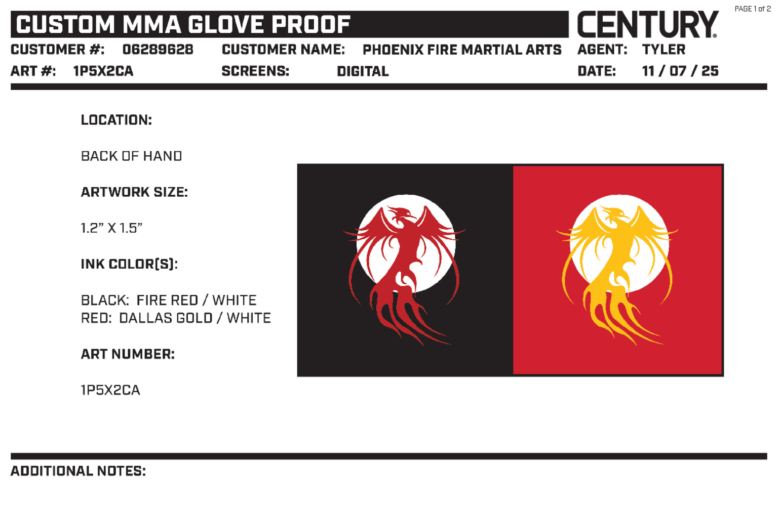 Mma Glove Custom, Red