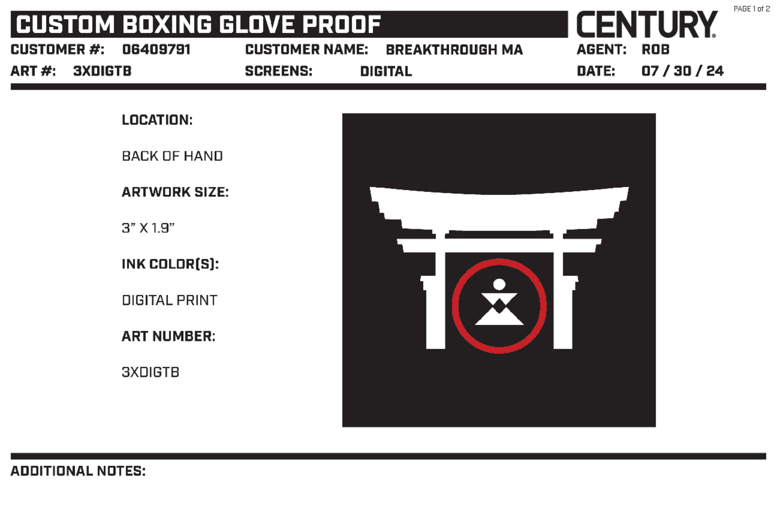 Custom Boxing Glove, Black