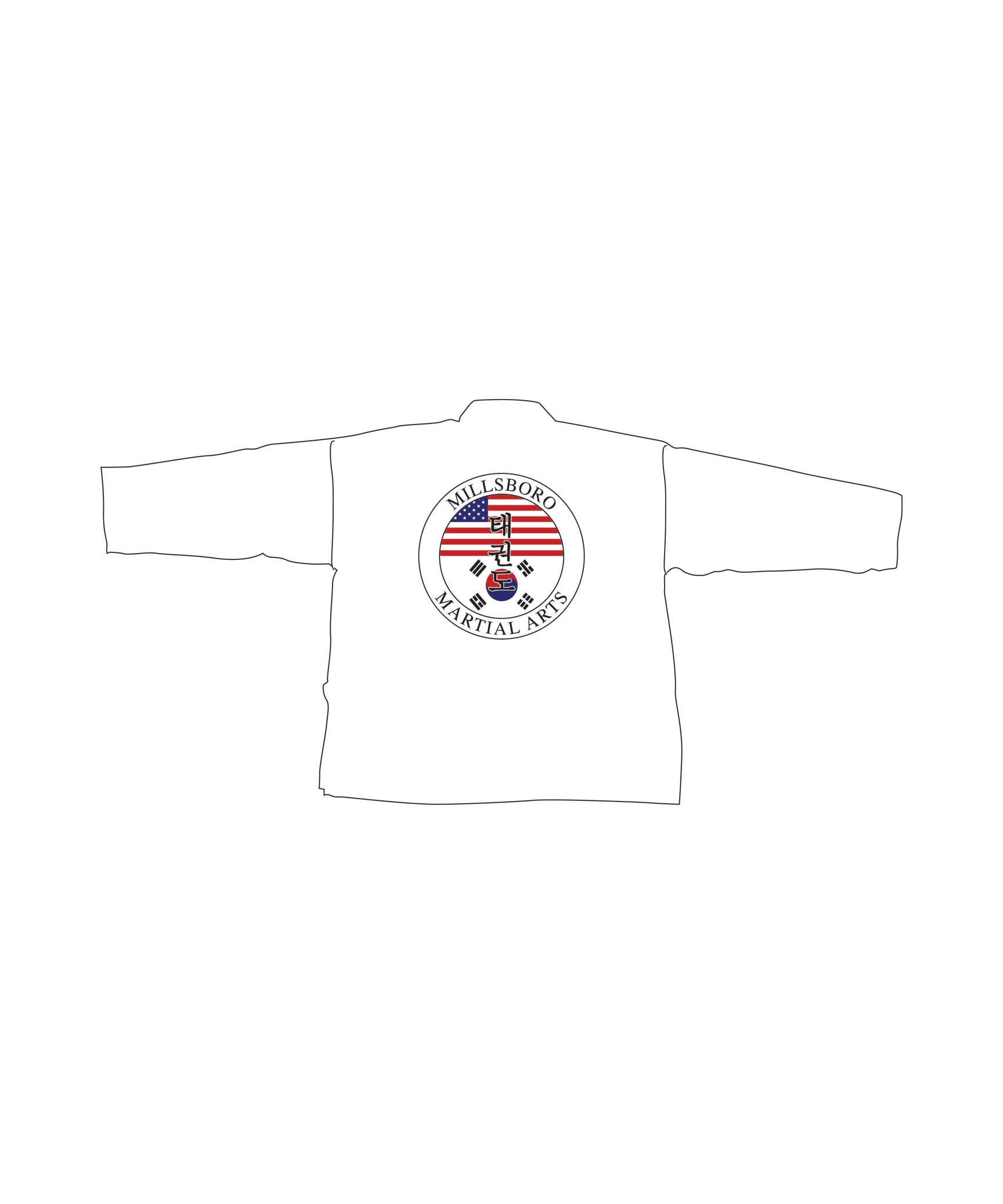 ULightweight Tkd Student Uniform Custom, White