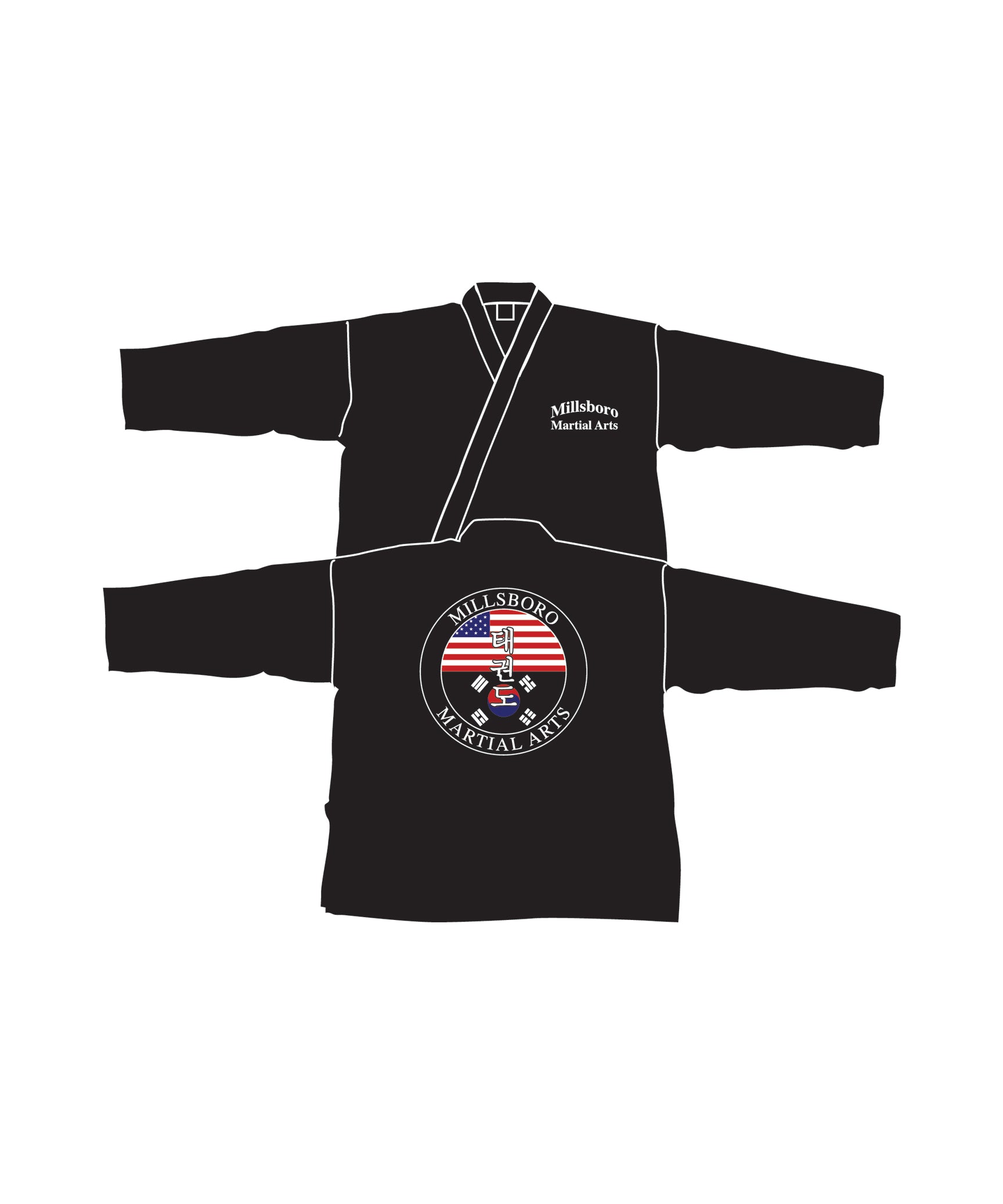 Lightweight Student Tkd Uniform, Black