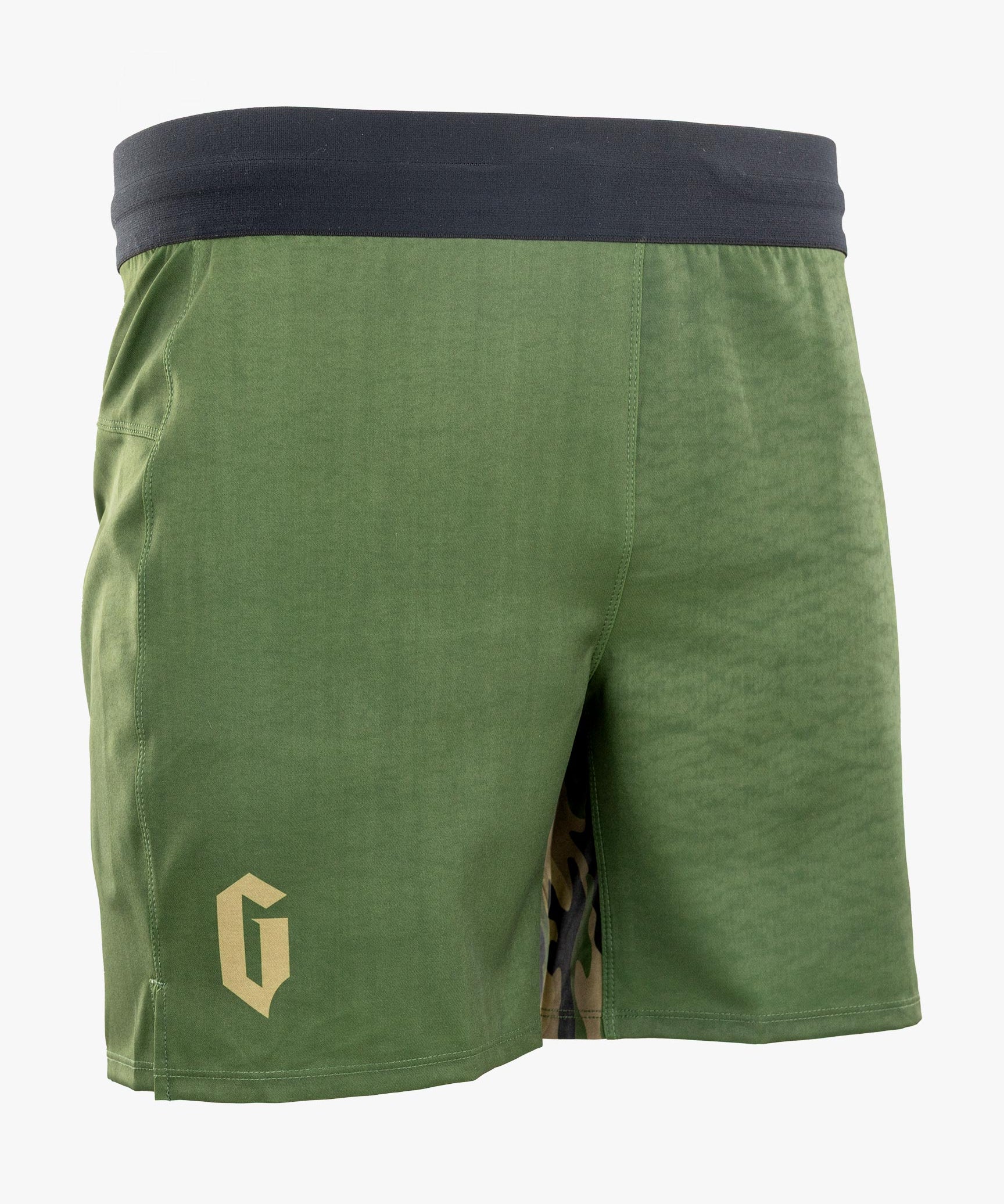 Gameness Men's Combate Lined Grappling Shorts Olive