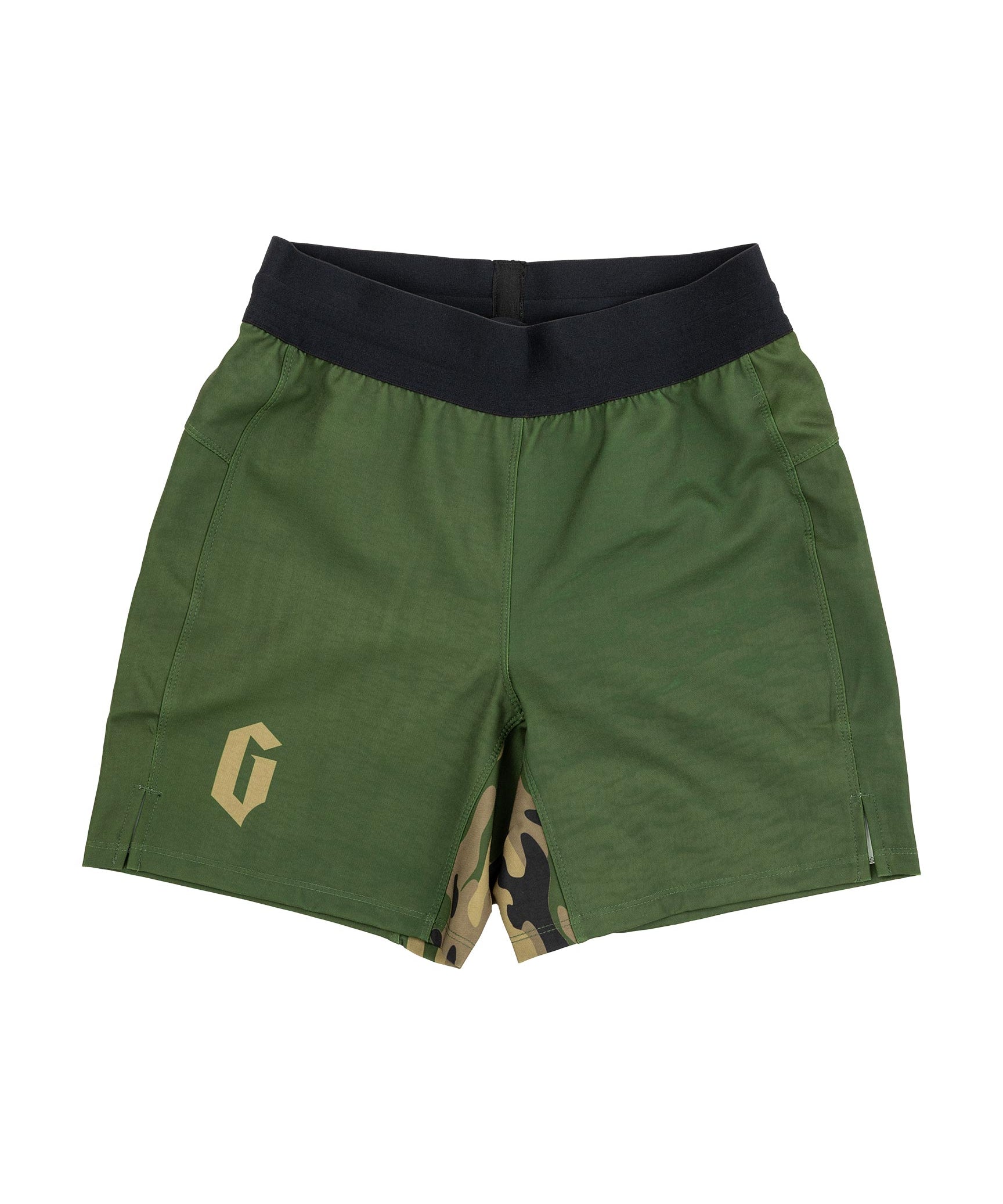 Gameness Combate Youth Unlined Pro Grappling Shorts Olive