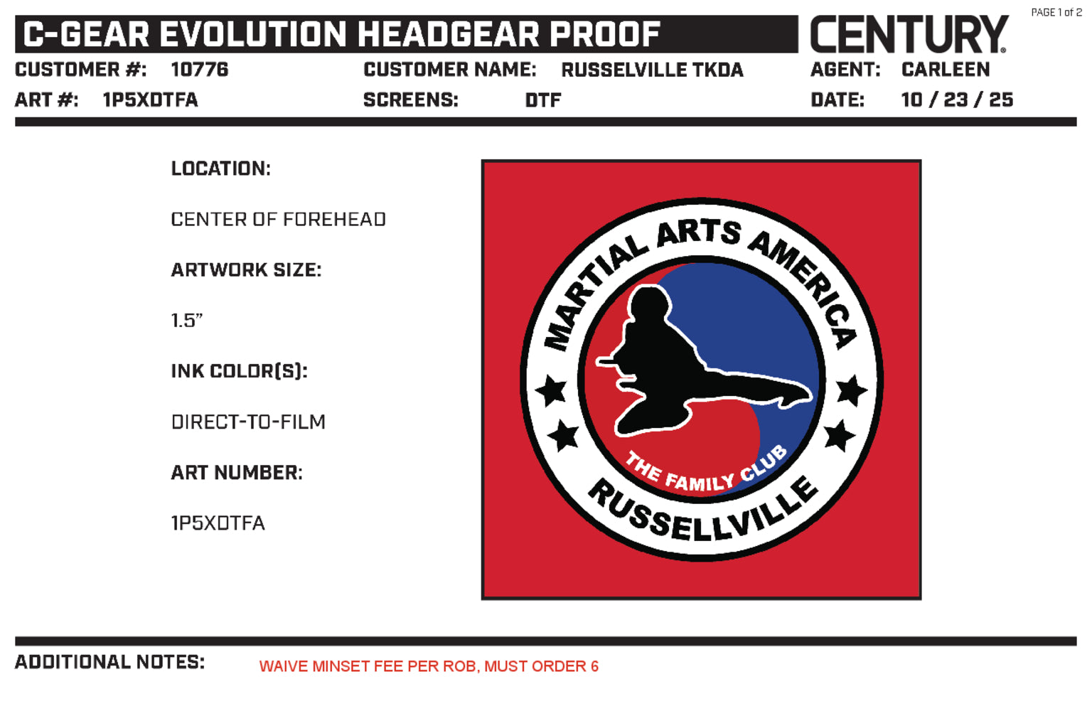 C-gear Evolution Headgear-custom, Red