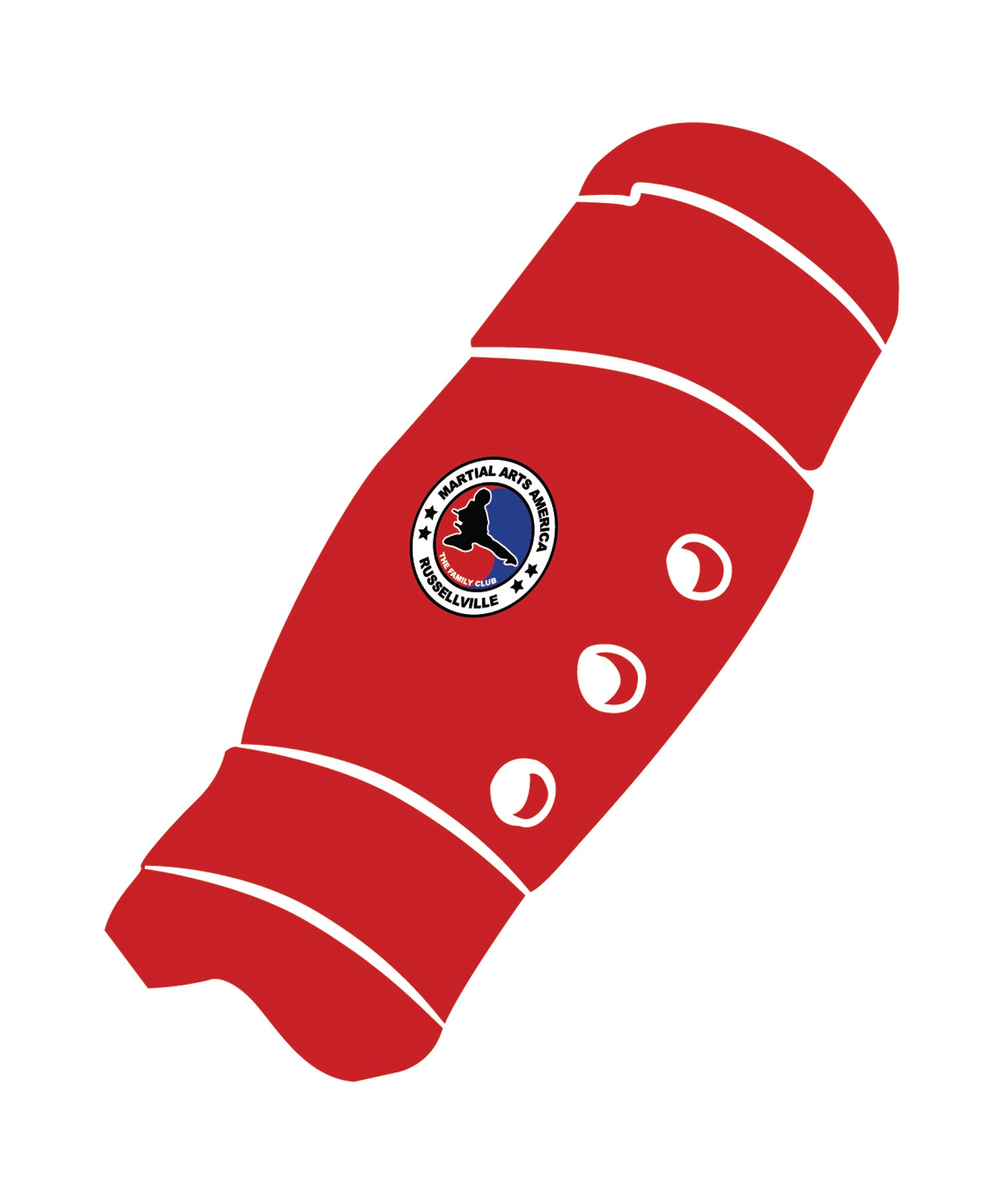 Shin Guard Custom, Red