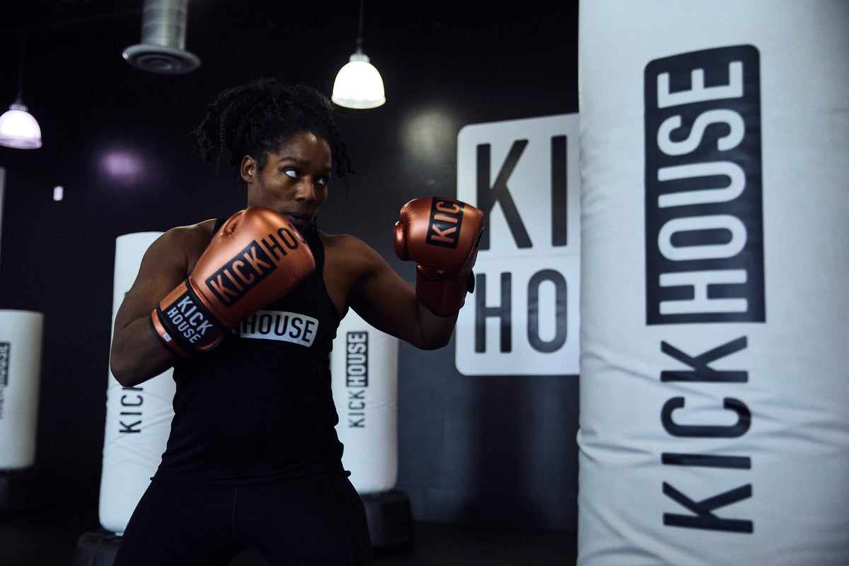 boxer with custom training bag
