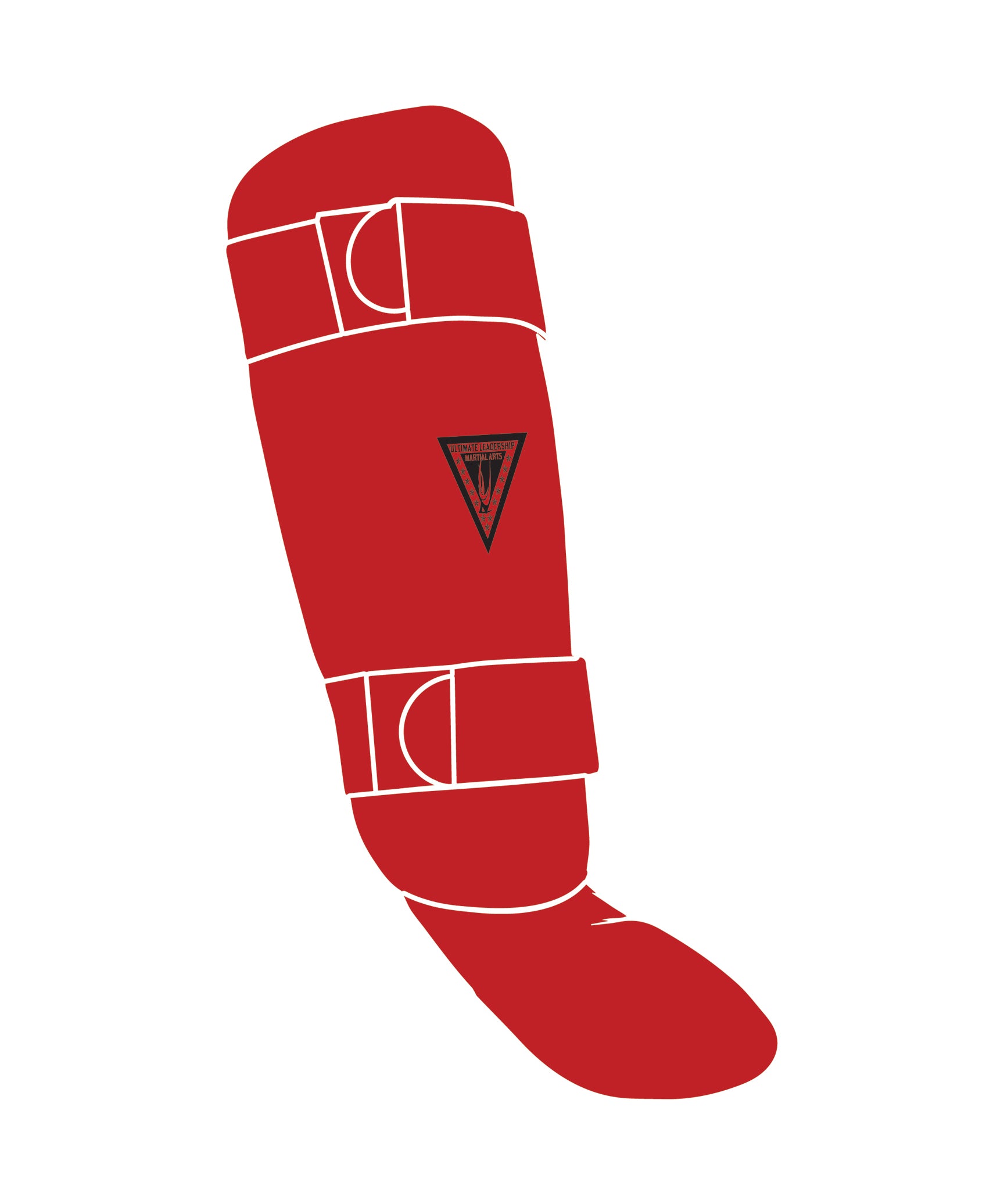 Custom Kize Shin Instep Guard, Red