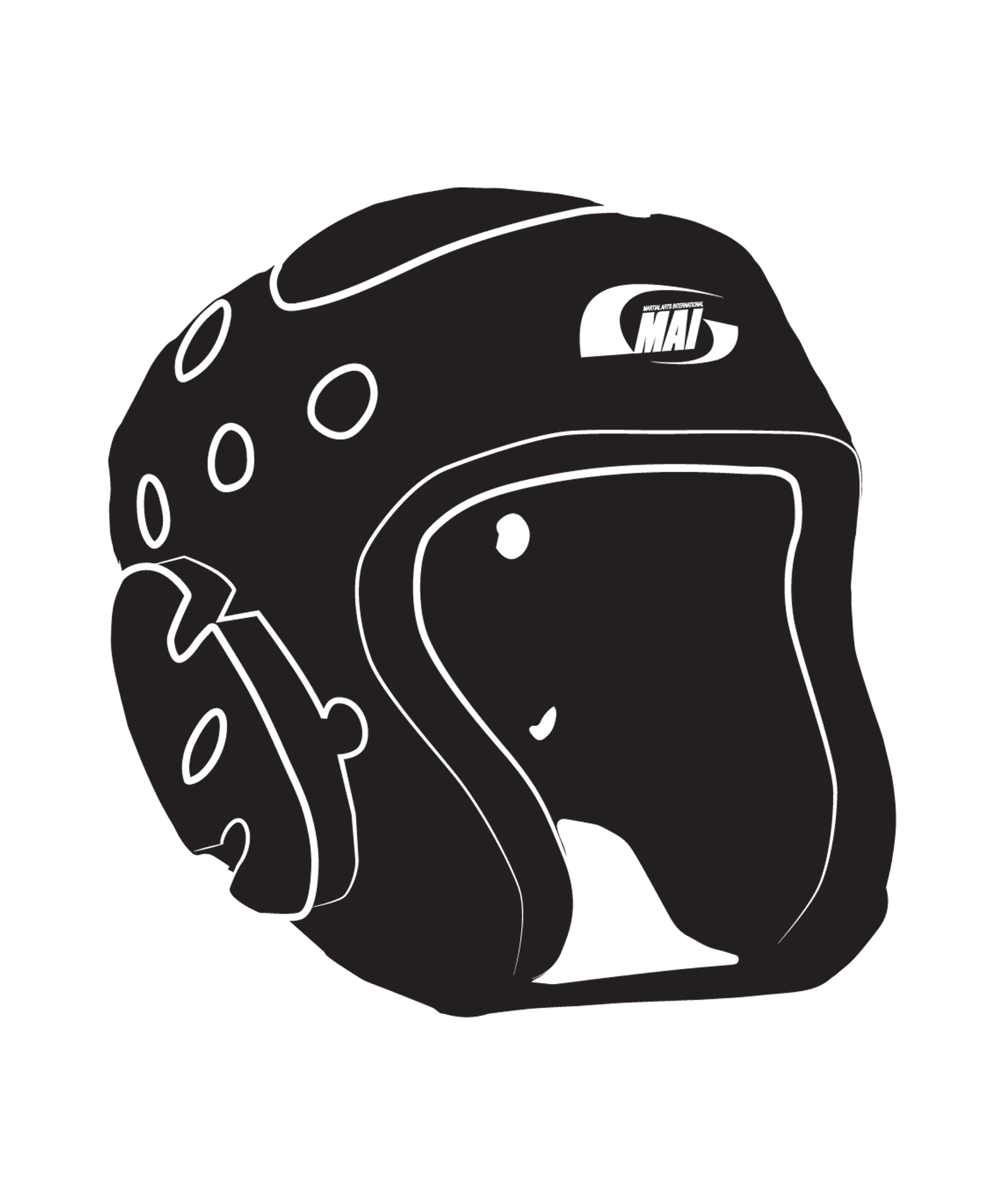 Headgear with shield Custom, Black