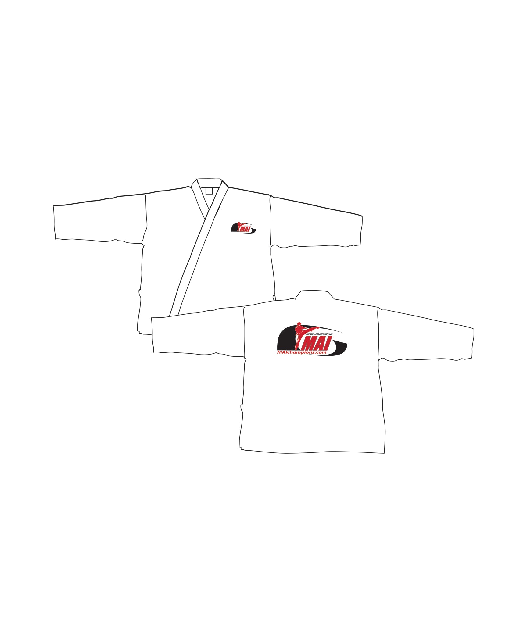 Student Elastic Uniform, White