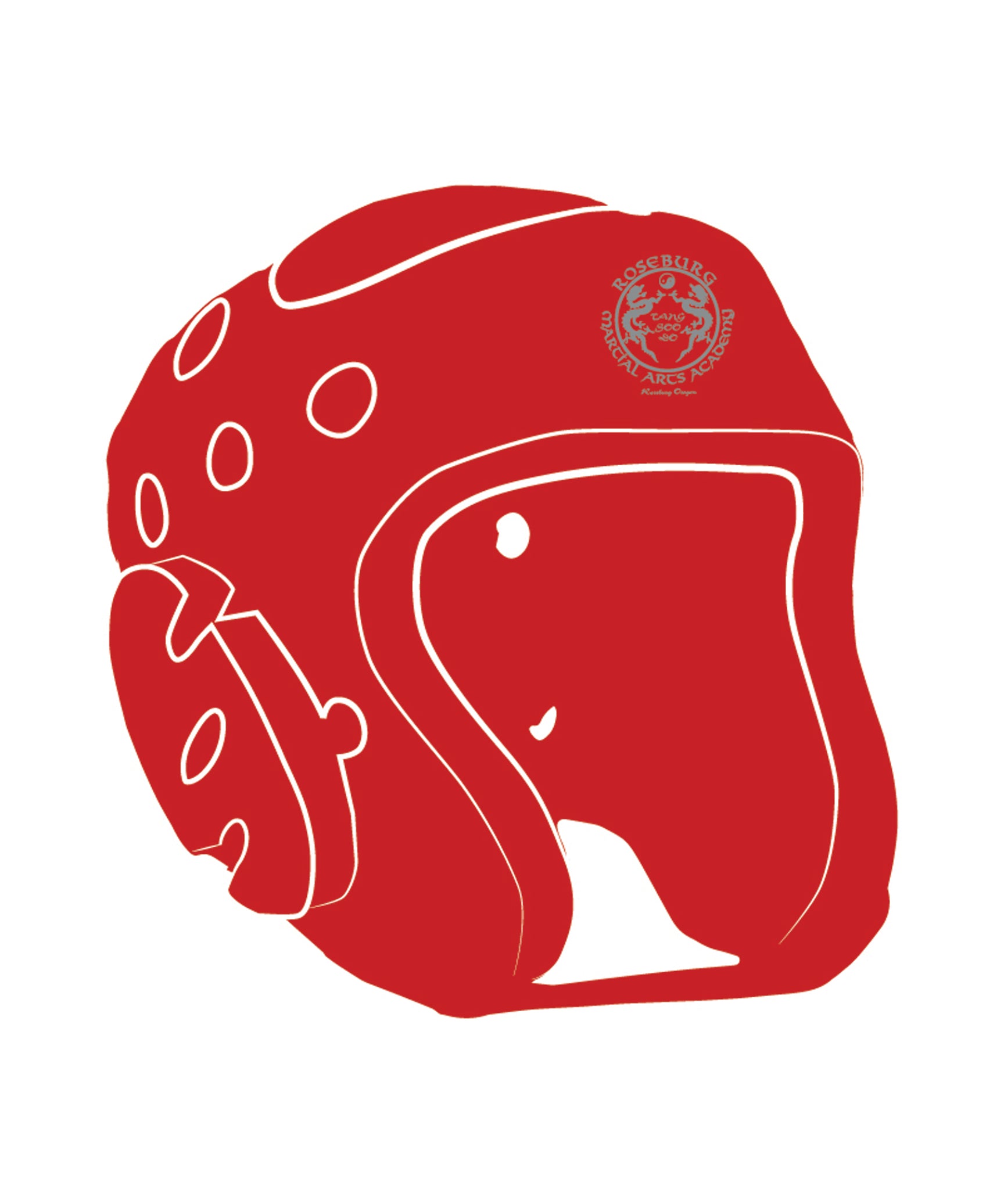 Headgear with shield Custom, Red
