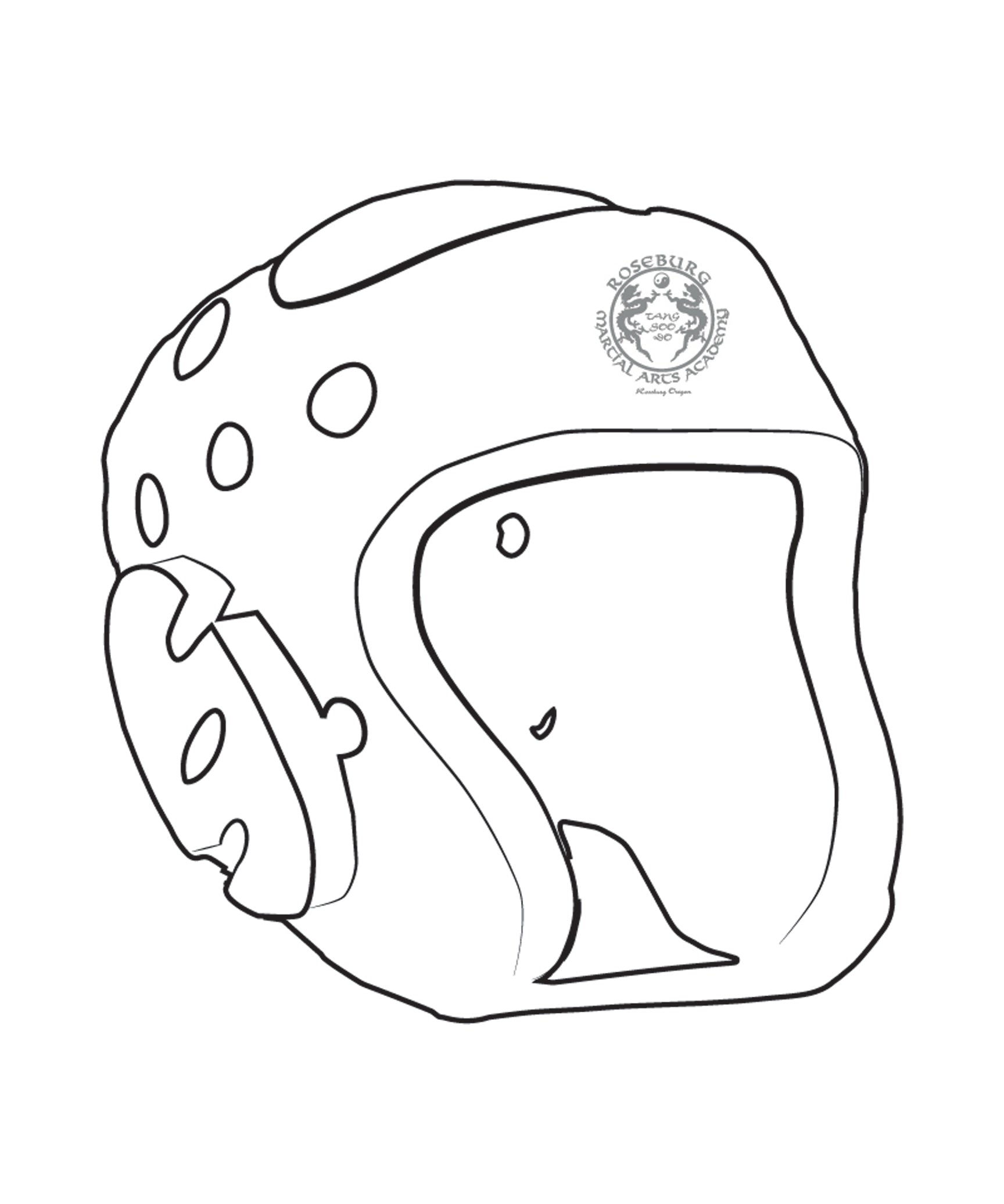 Headgear with shield Custom, White